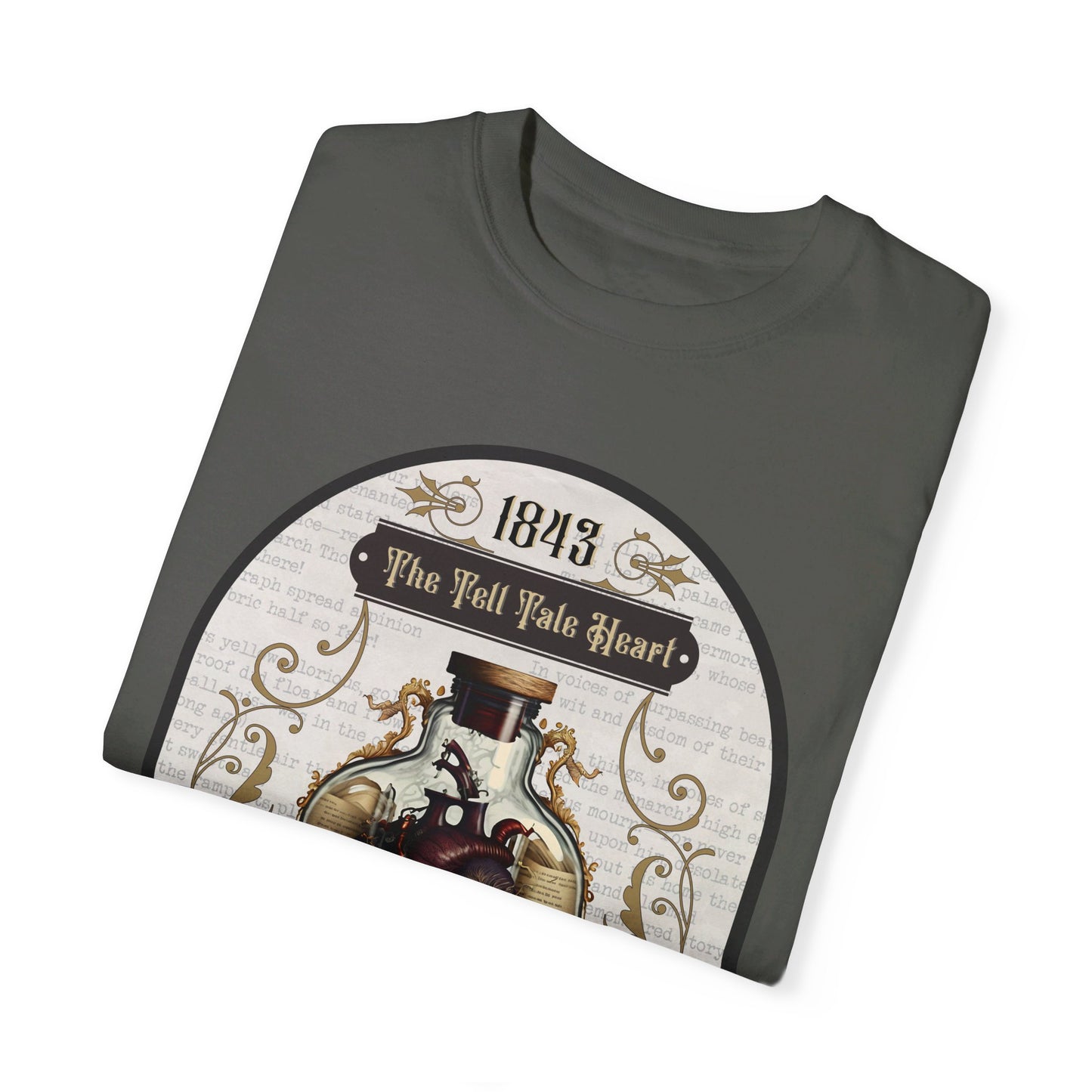 Edgar Allan Poe Shirt, The Tell Tale Heart Tee, Book, Reading Lover Shirt, Halloween, Gothic, Light Academia Gifts, Comfort Colours TShirt T-Shirt Printify