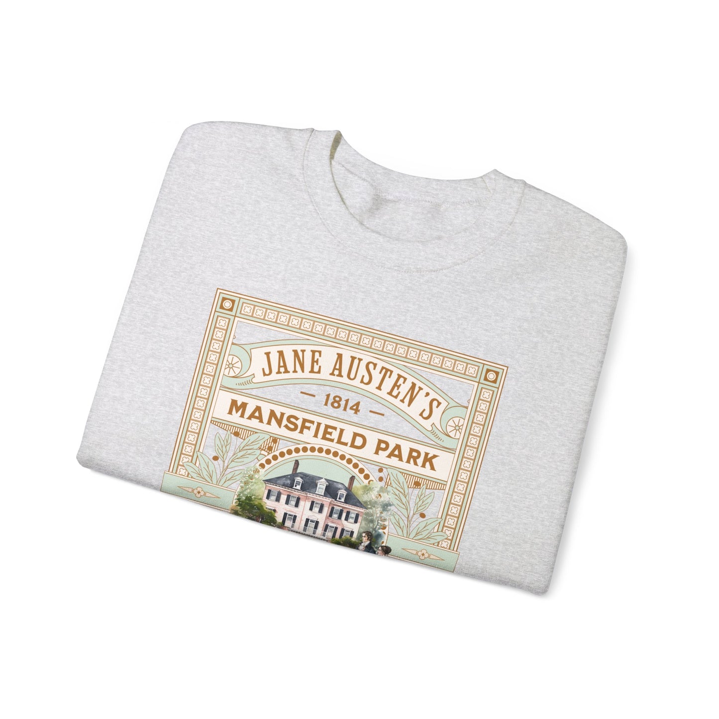 Jane Austen Sweatshirt, Mansfield Park Historical Romance Sweater, Bookish Literary Jane Austen Fan Art Gift, Gift for Her, Readers, Sweatshirt Printify