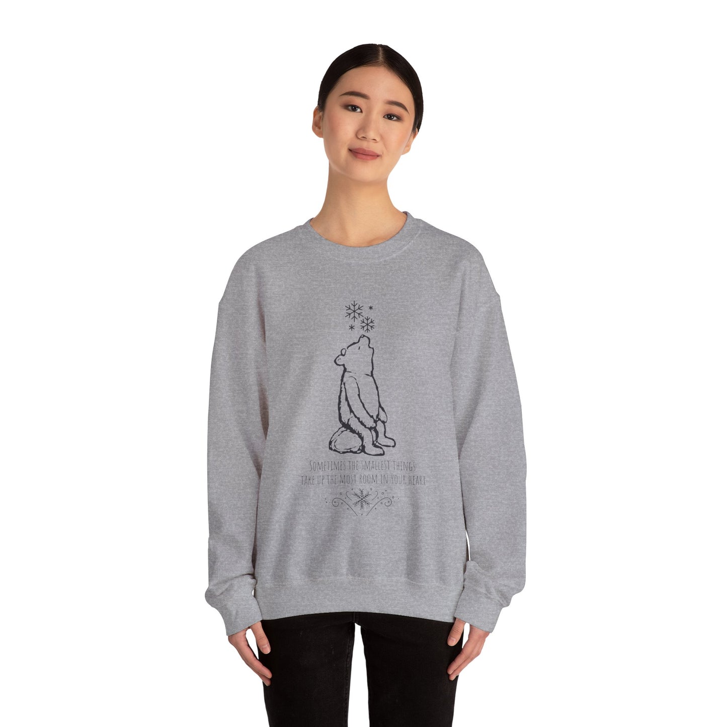 Winnie The Pooh Christmas Sweatshirt, Pooh Bear Holiday Sweater Family Matching Christmas Vacation Shirts, A.A. Milne Shirt Book Lover Gifts Sweatshirt Printify