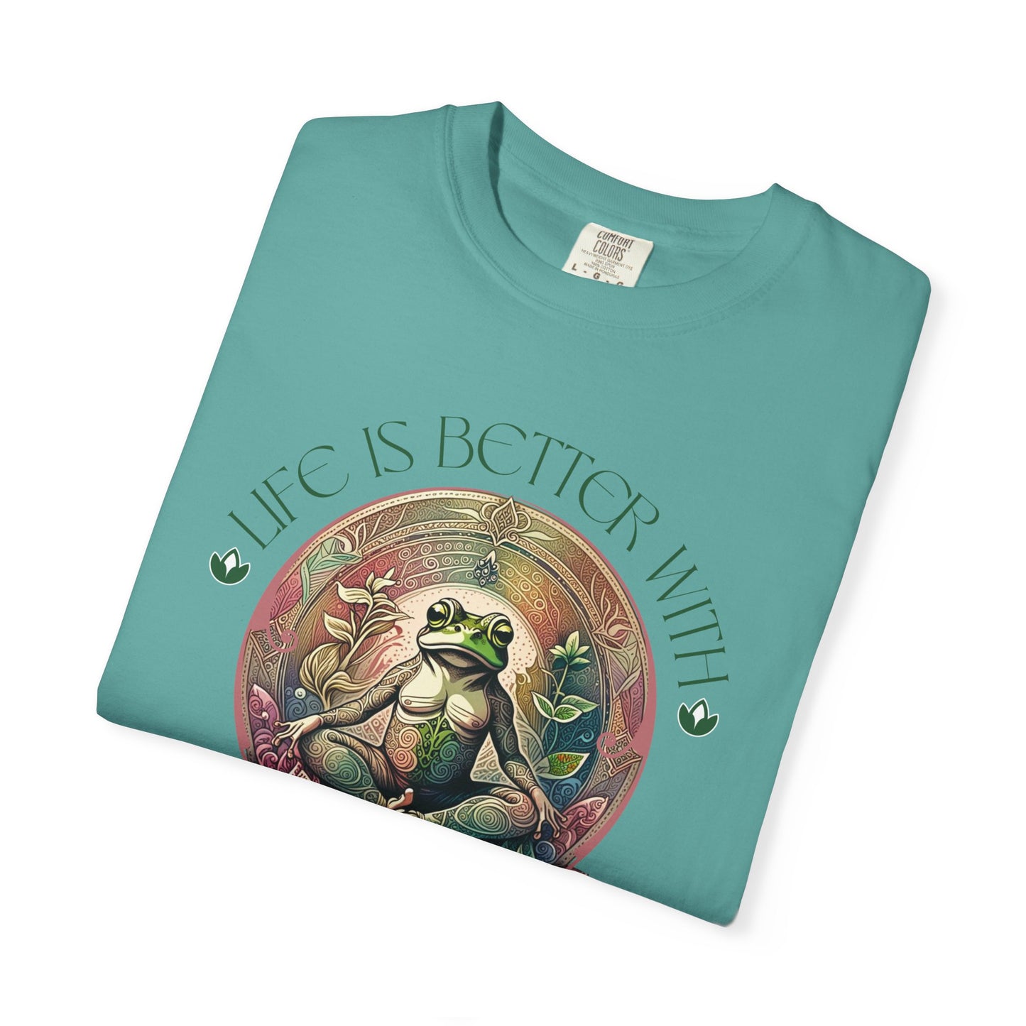 Green Yoga Frog Life Is Better With Yoga Unisex T-Shirt, Casual Wear, Highlander Fan Gift,