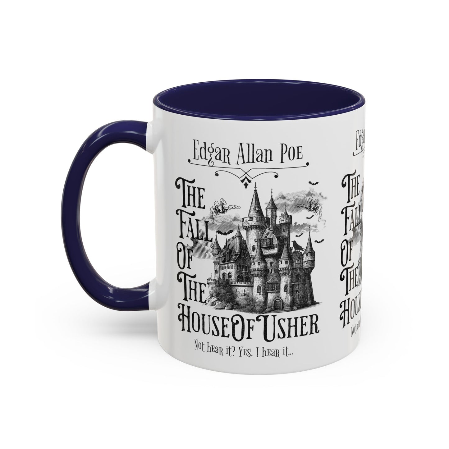Edgar Allan Poe Coffee Mug, Fall of the House of Usher, Spooky Halloween Coffee or Tea Mug, Haunting Horror Movie Gift for Halloween Mug Printify