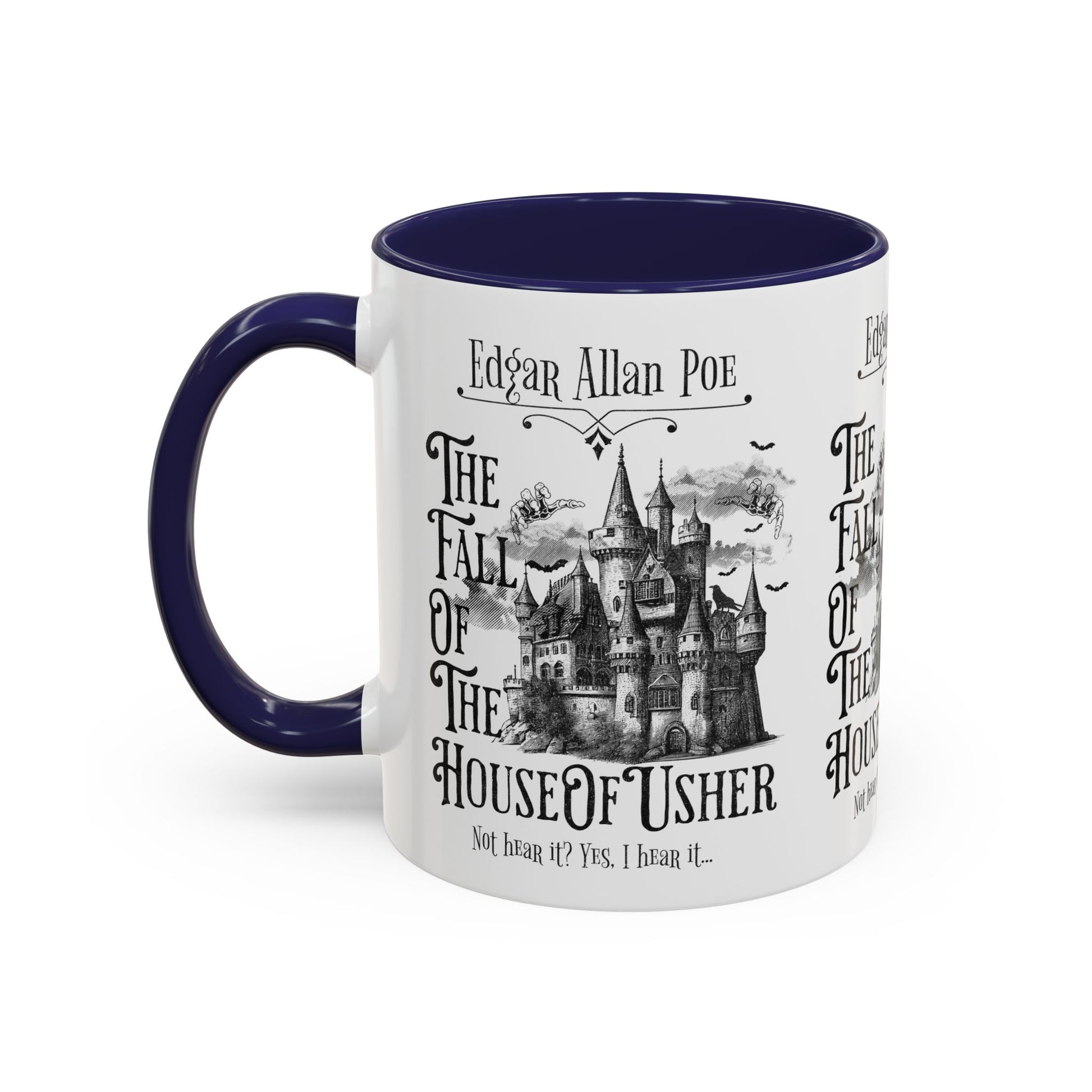 Edgar Allan Poe Coffee Mug,  Fall of the House of Usher, Spooky Halloween Coffee or Tea Mug, Haunting Horror Movie Gift for Halloween Mug Printify