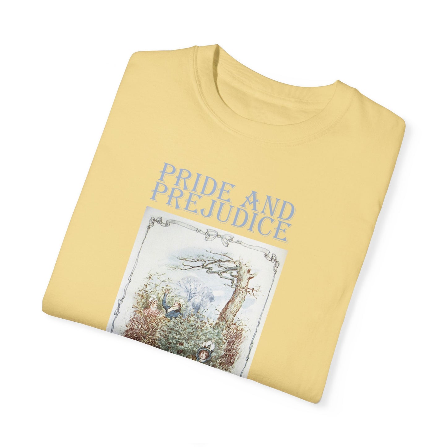 Jane Austen Comfort Colors TShirt, Pride & Prejudice Historical Romance, Bookish Literary Jane Austen Fan Art Gift for Her Bookclub Tee T-Shirt Printify