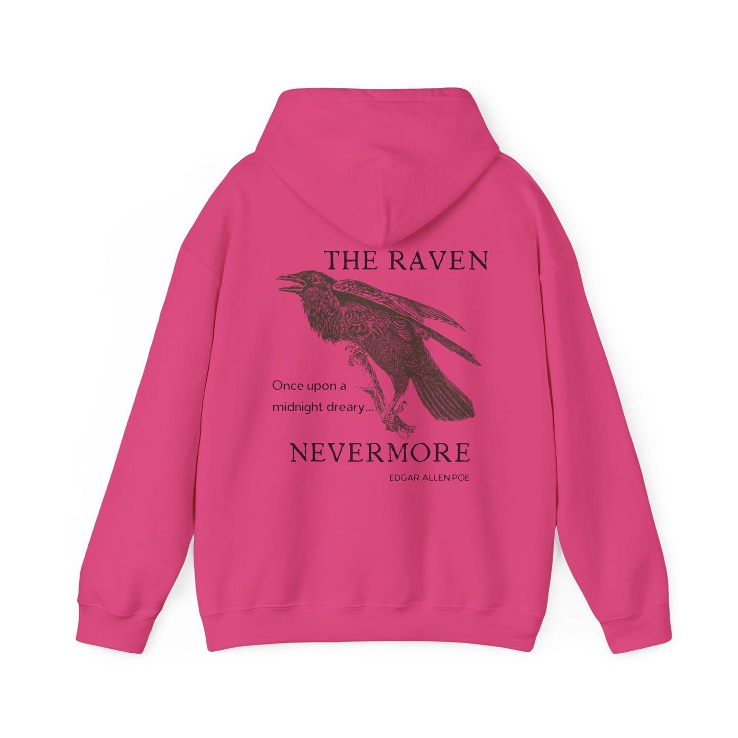 Halloween Vintage The Raven Hoodie, Spooky Season Sweater, Trick or Treating Shirt, Halloween Party Top, Edgar Allen Poe, Nevermore, Gothic Hoodie Printify