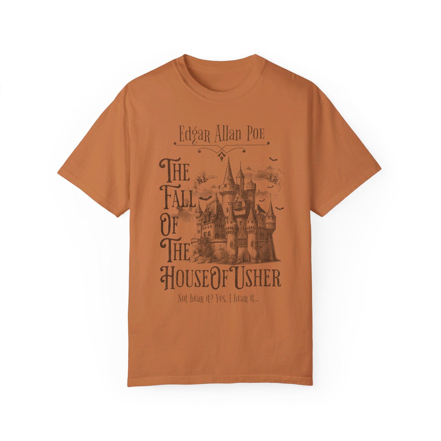 Edgar Allan Poe Shirt, The Fall of the House of Usher Tee, Book Lover Shirt, Halloween, Fall, Gothic, Light Academia, Comfort Colours TShirt T-Shirt Printify Yam S