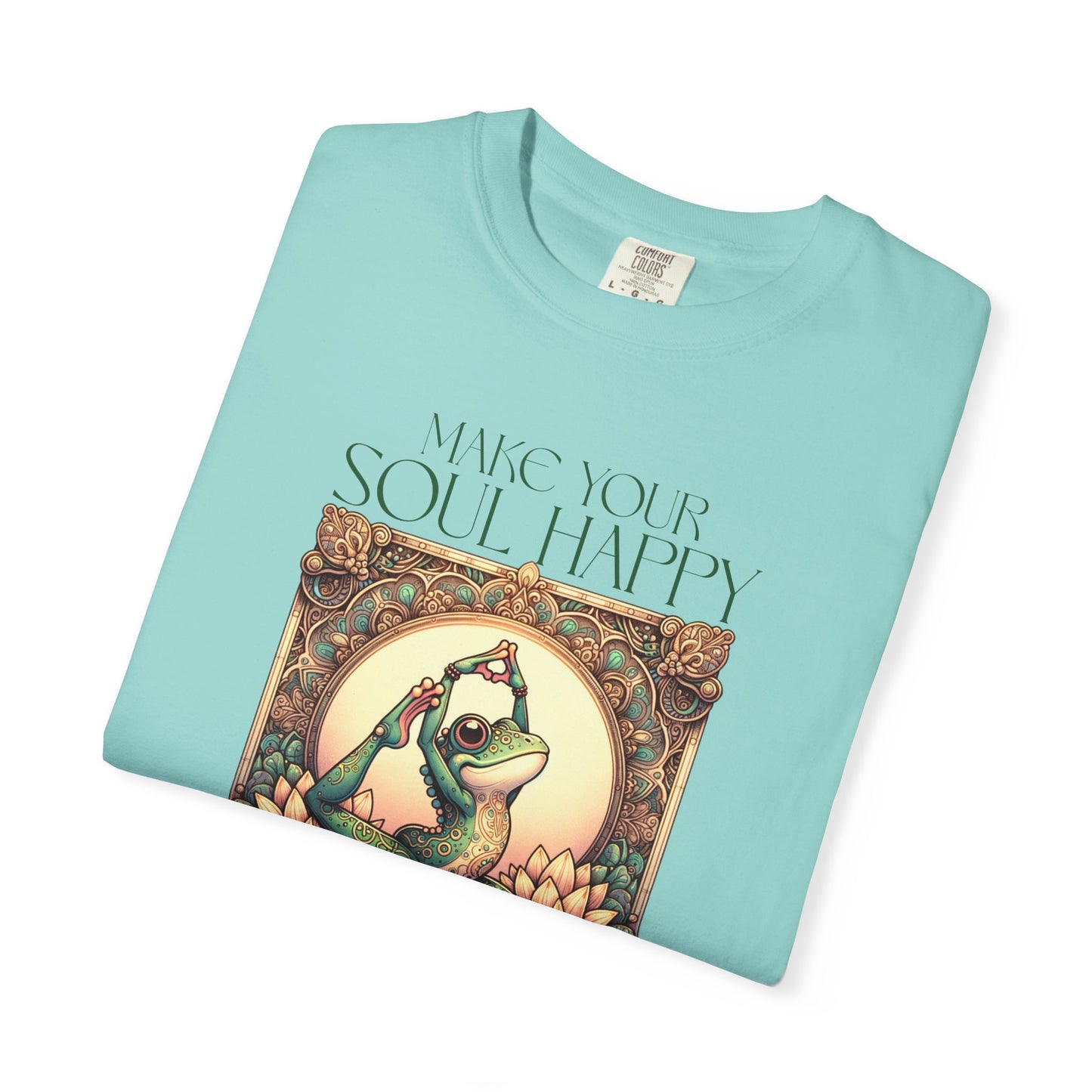 Green Yoga Frog Make Your Soul Happy Unisex T-Shirt, Casual Wear, Highlander Fan Gift,