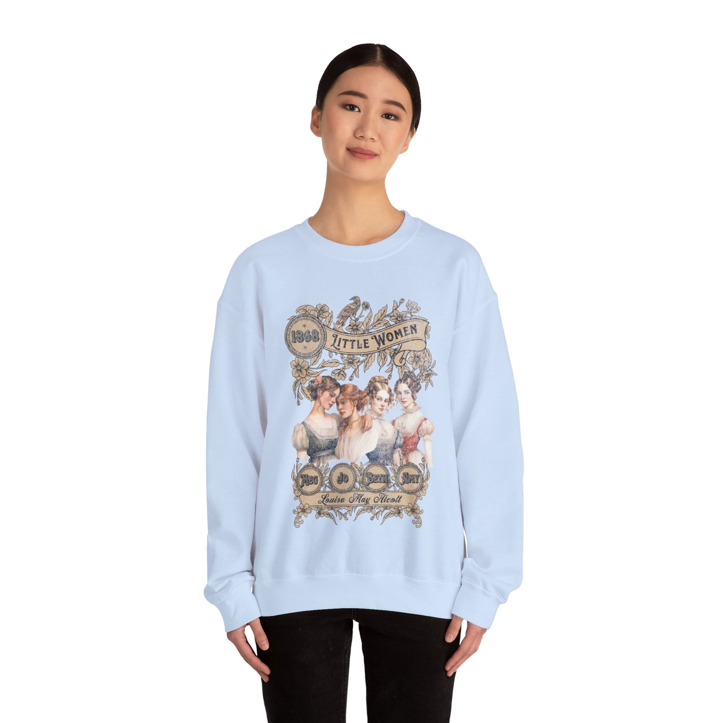Little Women Sweatshirt, Louisa May Alcott Historical Romance Sweater, Bookish Literary Fan Art Gift, Gift for Her, Bookclub Crewneck Shirt Sweatshirt Printify