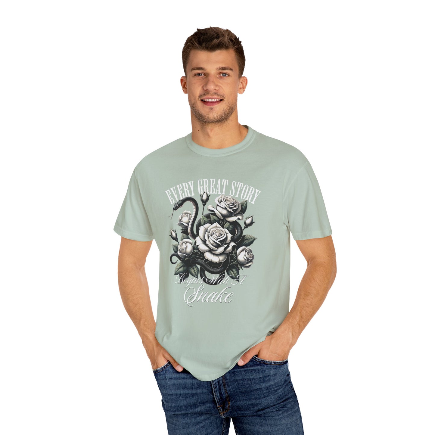 Snake Romance TShirt Romantasy Reader Dark Gift For Morally Grey Dark Fantasy Romance Novel Lover Haunting Goth Romance Shirt For Book Club T-Shirt Printify