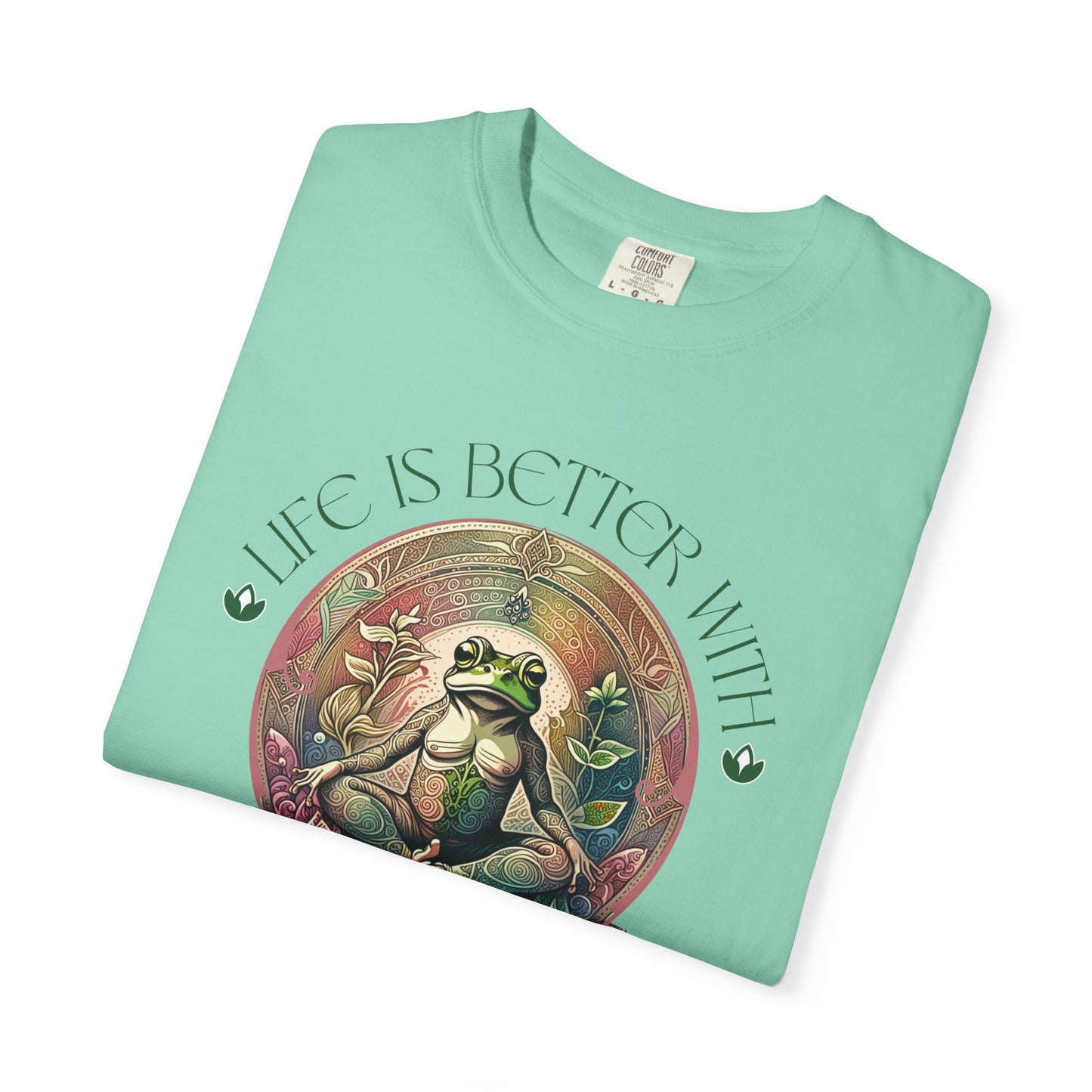 Green Yoga Frog Life Is Better With Yoga Unisex T-Shirt, Casual Wear, Highlander Fan Gift,