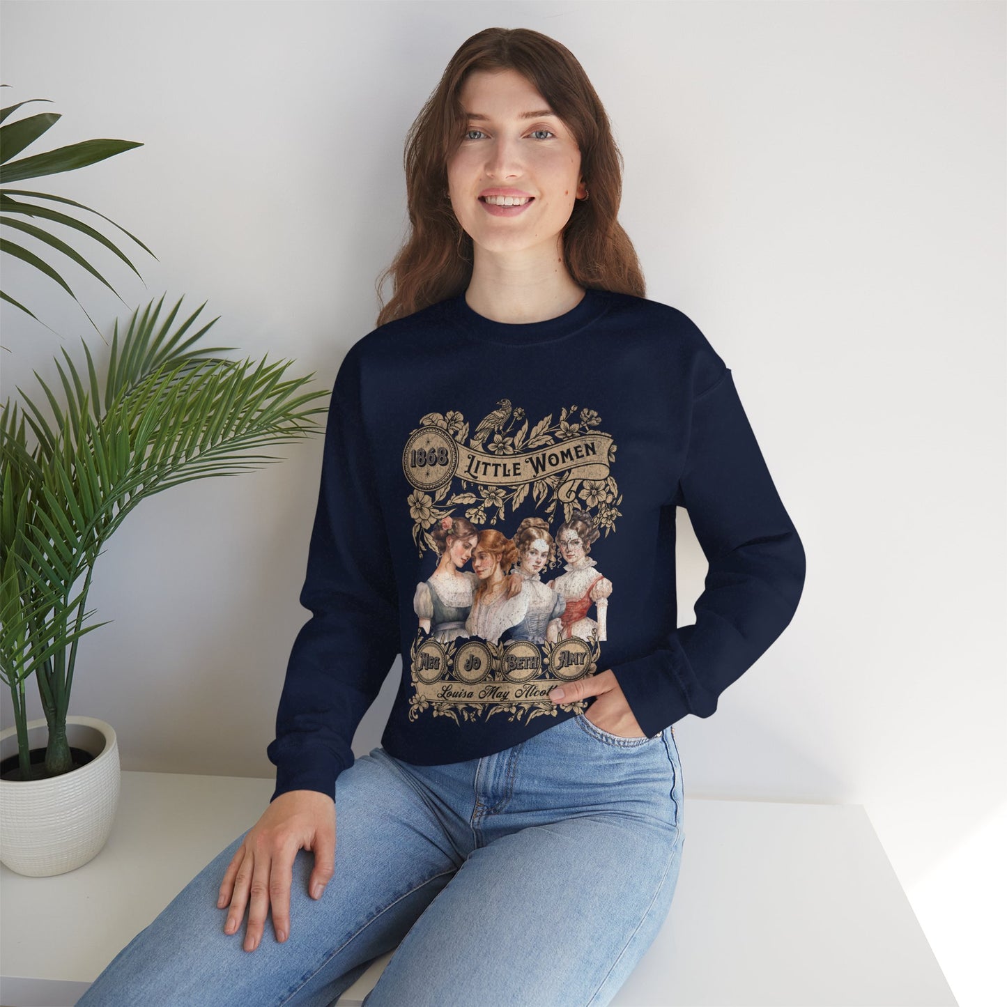 Little Women Sweatshirt, Louisa May Alcott Historical Romance Sweater, Bookish Literary Fan Art Gift, Gift for Her, Bookclub Crewneck Shirt Sweatshirt Printify
