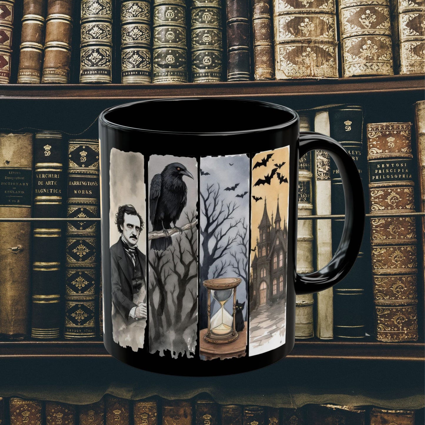 Edgar Allan Poe Mug Gothic Literary Gift For Book Lover Dark Academia Macabre Fall Coffee Cup Halloween Poetember Party Gift For Bookclub Mug Printify 11oz