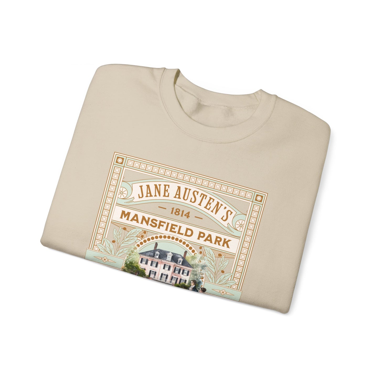 Jane Austen Sweatshirt, Mansfield Park Historical Romance Sweater, Bookish Literary Jane Austen Fan Art Gift, Gift for Her, Readers, Sweatshirt Printify