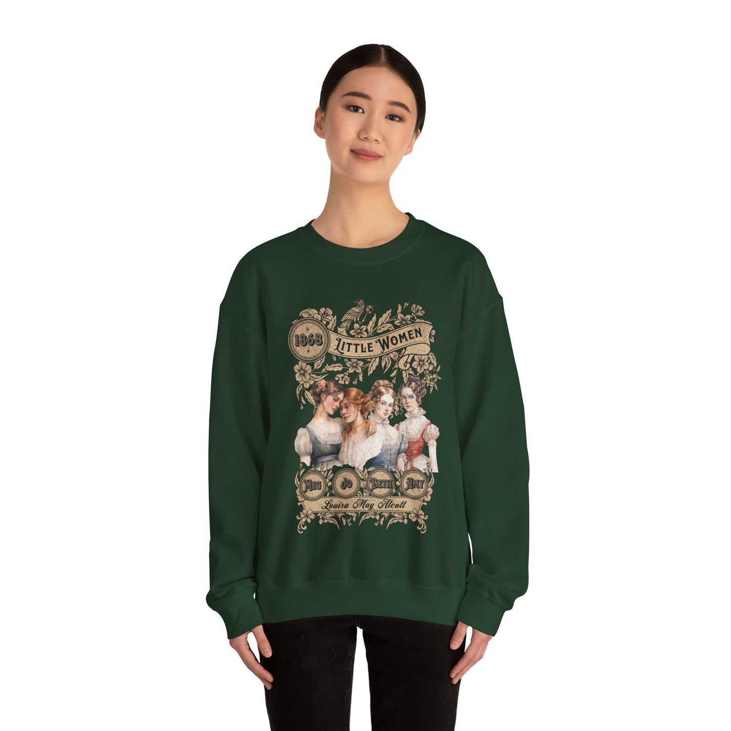 Little Women Sweatshirt, Louisa May Alcott Historical Romance Sweater, Bookish Literary Fan Art Gift, Gift for Her, Bookclub Crewneck Shirt Sweatshirt Printify