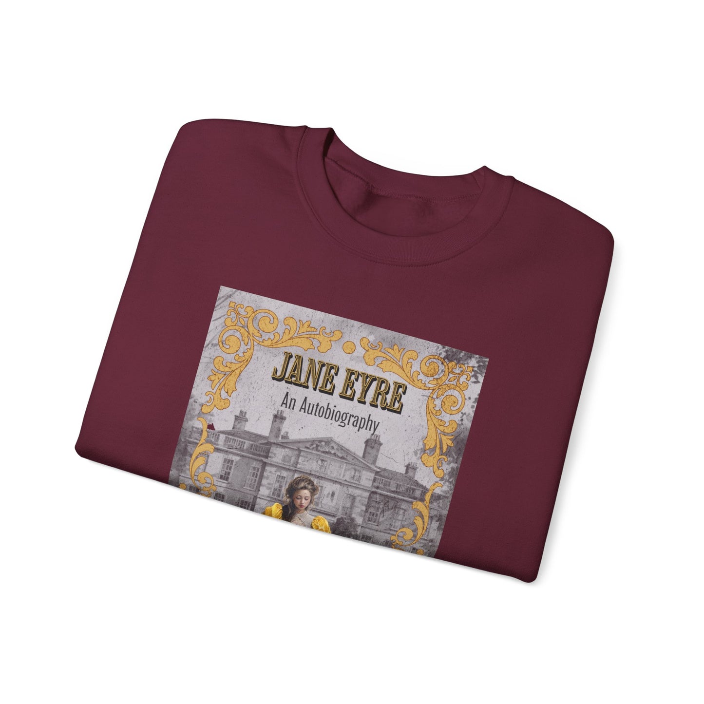 Jane Eyre Sweatshirt, Charlotte Brontë Historical Romance Sweater, Bookish Literary Brontë Sisters Fan Art Gift, Gift for Her, Readers, Sweatshirt Printify