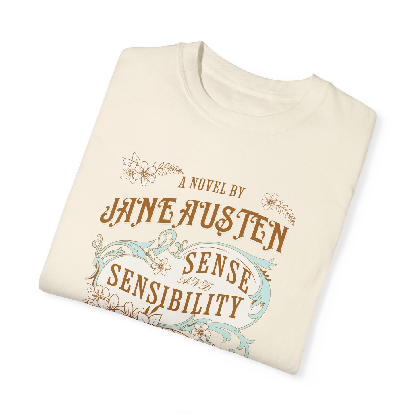 Jane Austen T-Shirt, Sense & Sensibility Historical Romance Comfort Colors Tee, Bookish Literary Jane Austen Fan Art Gift for Her, Readers, T-Shirt Printify