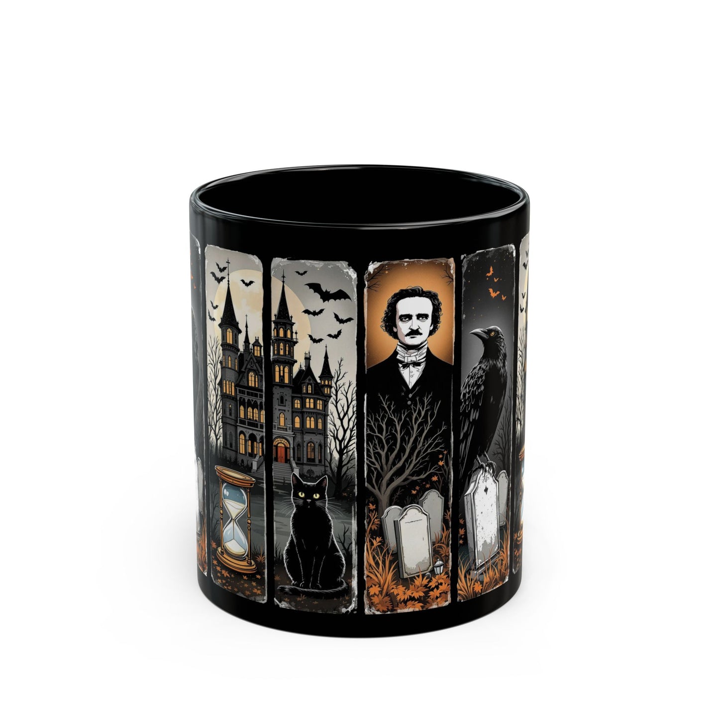 Edgar Allan Poe Mug Gothic Literary Gift For Book Lover Dark Academia Macabre Fall Coffee Cup Halloween Poetember Party Gift For Bookclub Mug Printify 11oz