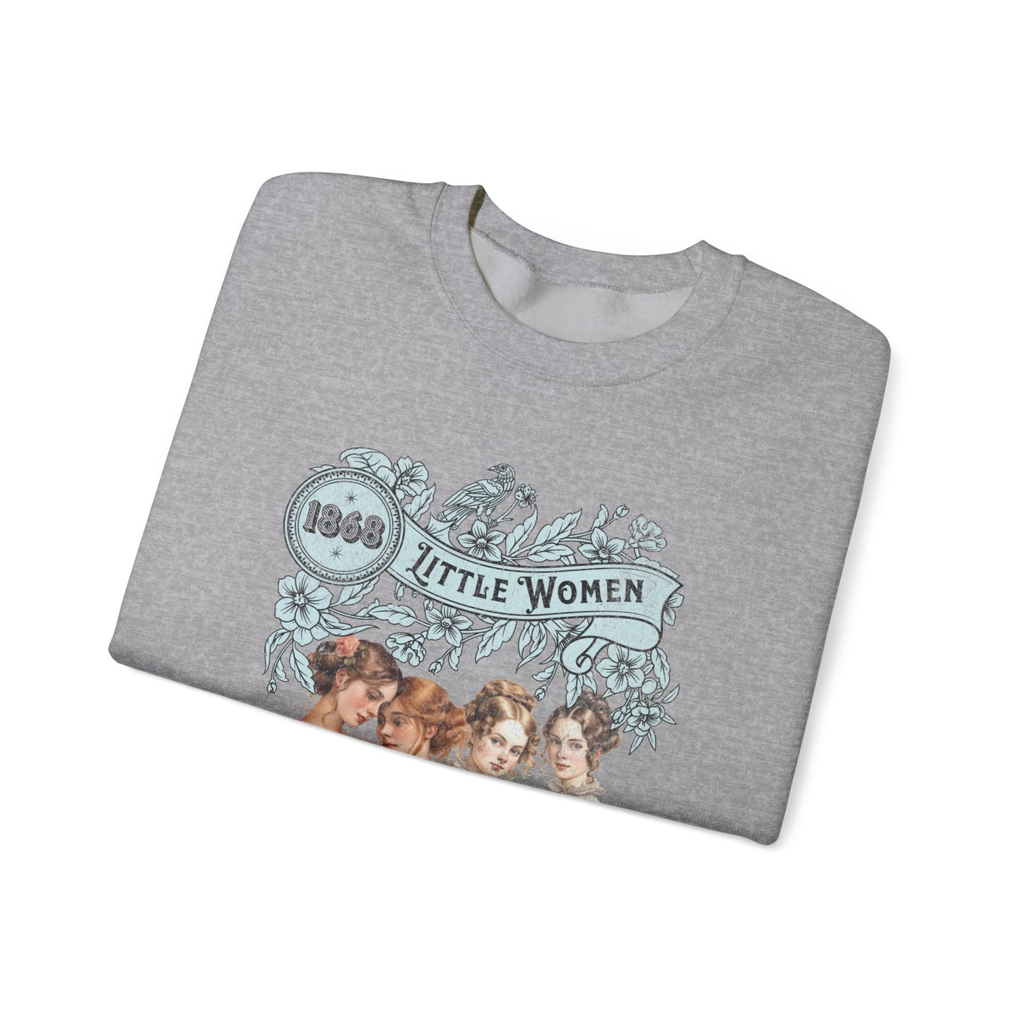 Little Women Sweatshirt, Louisa May Alcott Historical Romance Sweater, Bookish Literary Fan Art Gift, Gift for Her, Bookclub Crewneck Shirt Sweatshirt Printify