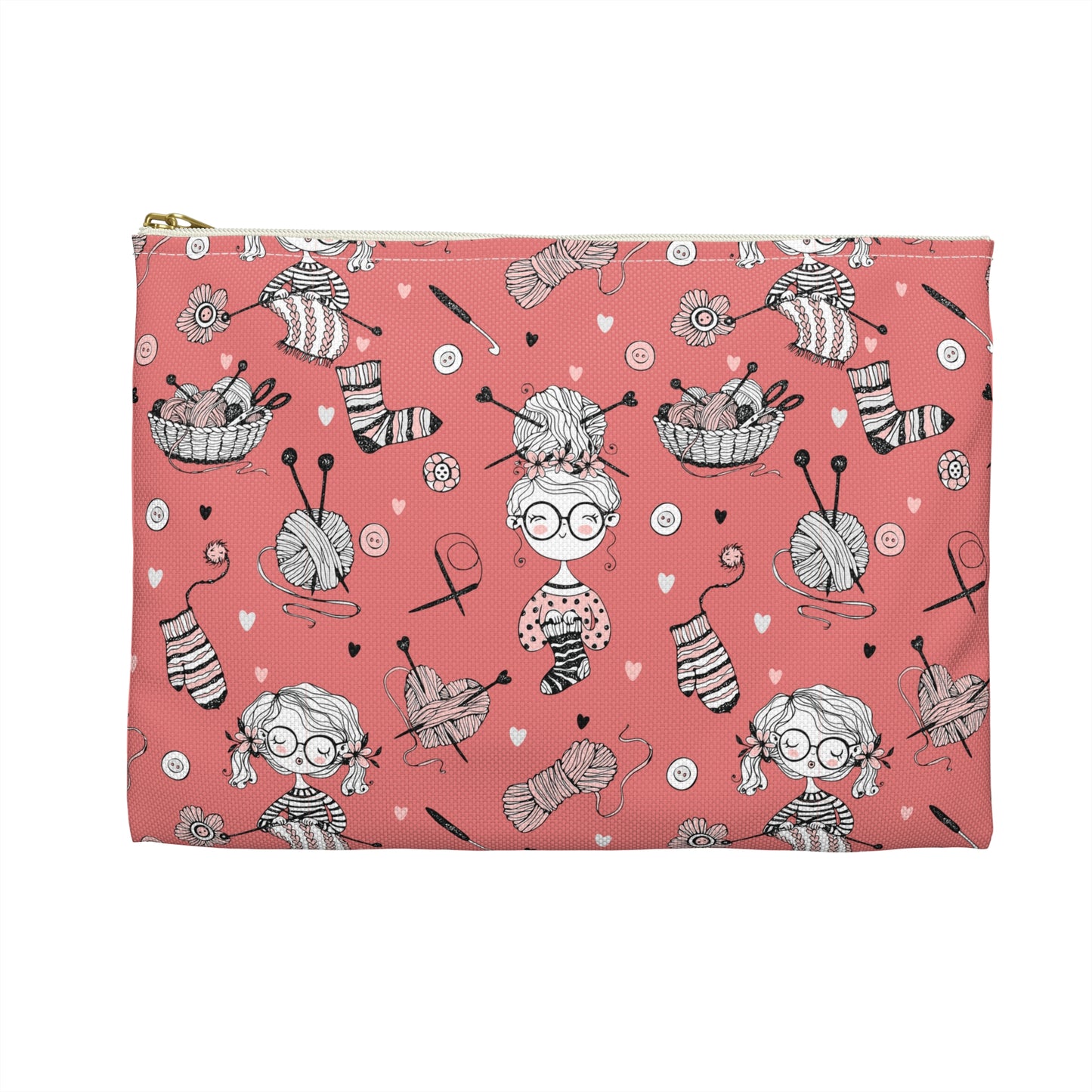 Crochet, Knitting or Crafting Accessory Pouch, Crochet Gift, Knitting Gift, Craft Organization or Storage Bag or Pouch. Bags Printify