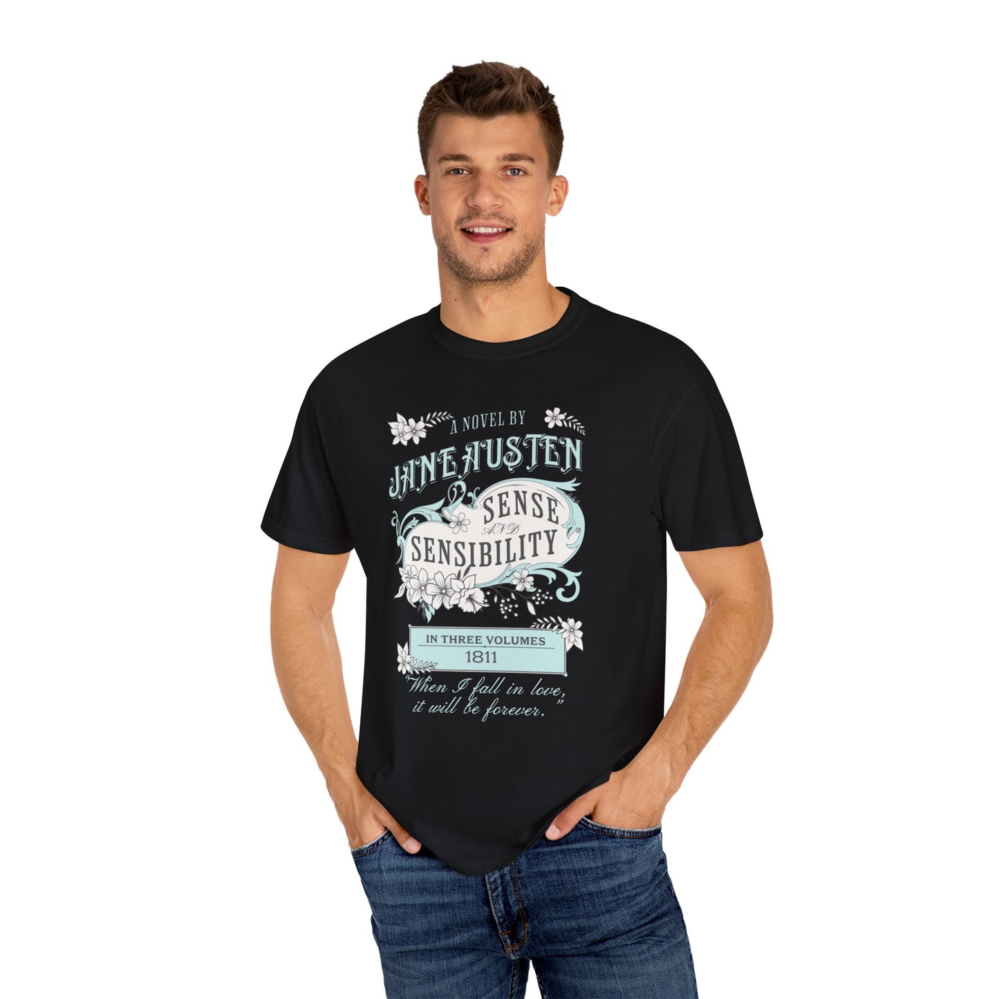 Sense and Sensibility Jane Austen Fan Gift Historical Romance Reader Tee T-Shirt Printify