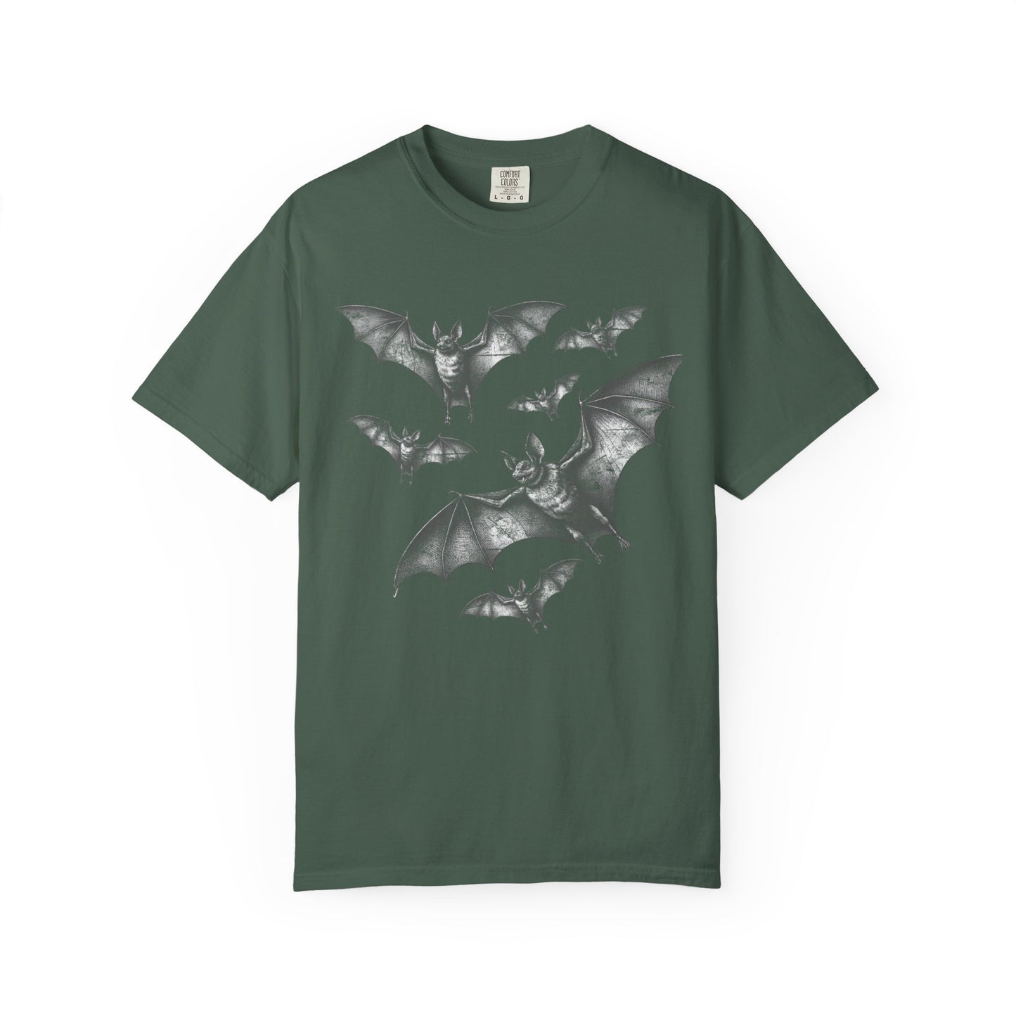 Bat Retro Goth TShirt Vintage Grunge Style Bat Shirt For Halloween Party Spooky Vibes Witchy Dark Academia Comfort Colors Oversized Shirt T-Shirt Printify