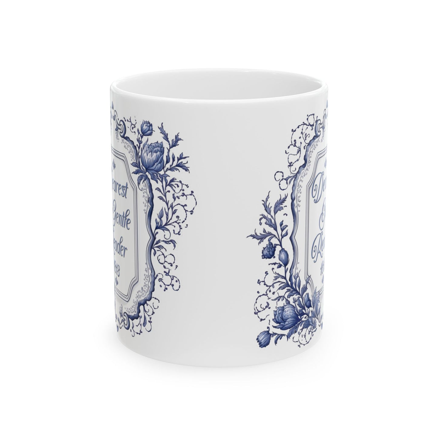 Dearest Gentle Reader Tea Cup Coffee Mug Regency England Society Papers Gift For Bridgerton Fan Historical Romance Reader Bookclub Gift BFF Mug Printify