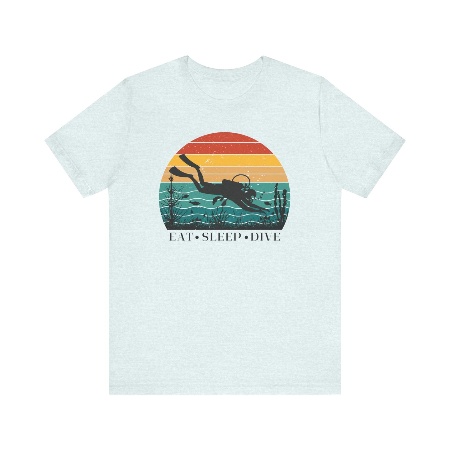Scuba Diving Gift, Scuba Diving Shirt, Scuba Diver Gift, Diver TShirt, Gifts For Scuba Divers, Ocean Scuba Diving Shirt, Ocean Life Gear T-Shirt Printify Heather Ice Blue XS