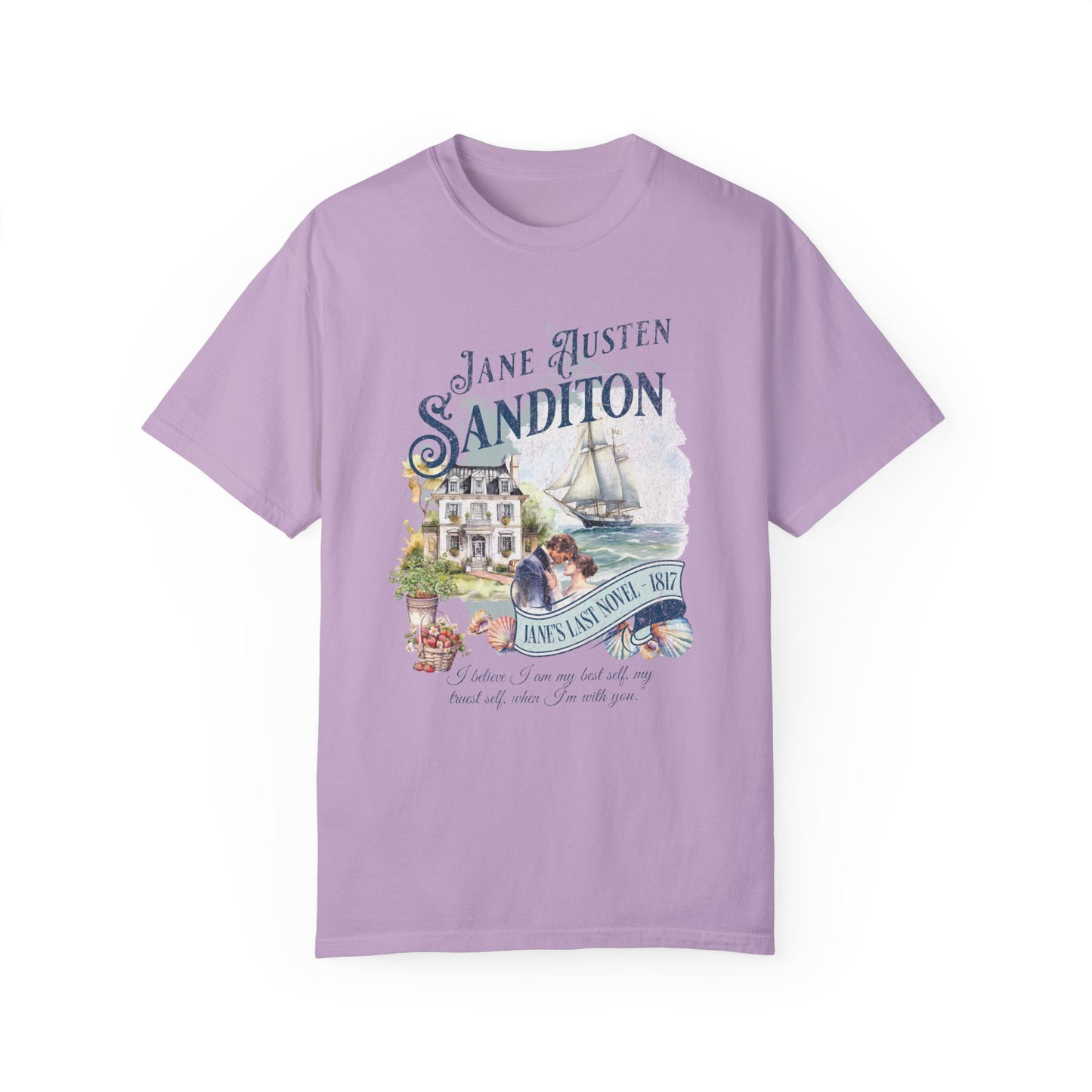 Sanditon Jane Austen Fan T-Shirt Historical Romance Reader Gift T-Shirt Printify Orchid S