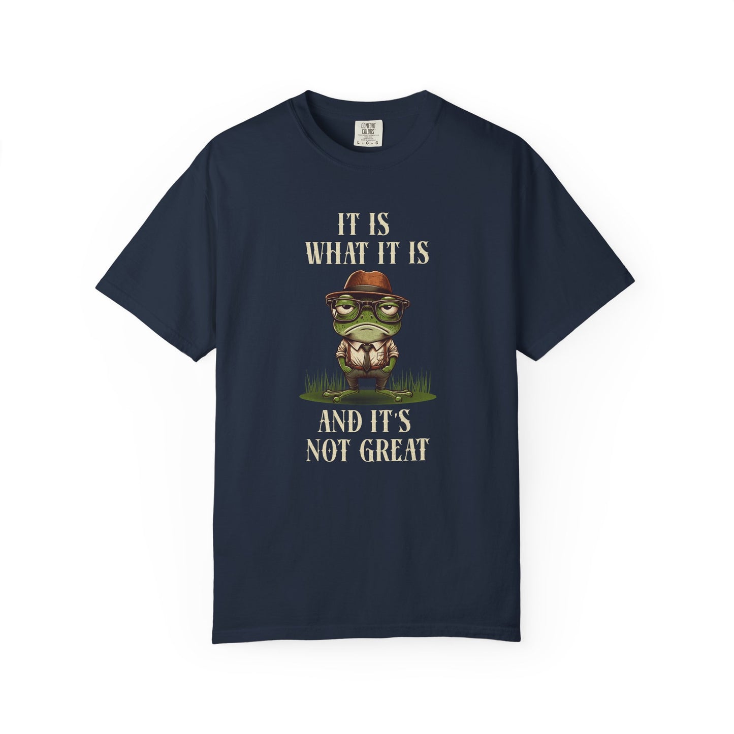 Funny Frog T-Shirt Retro Self Care Froggy Meme Shirt Vintage Frog And Toad Aesthetic Frog Lover Gift For Her Birthday Viral Trendy Shirt T-Shirt Printify Navy S