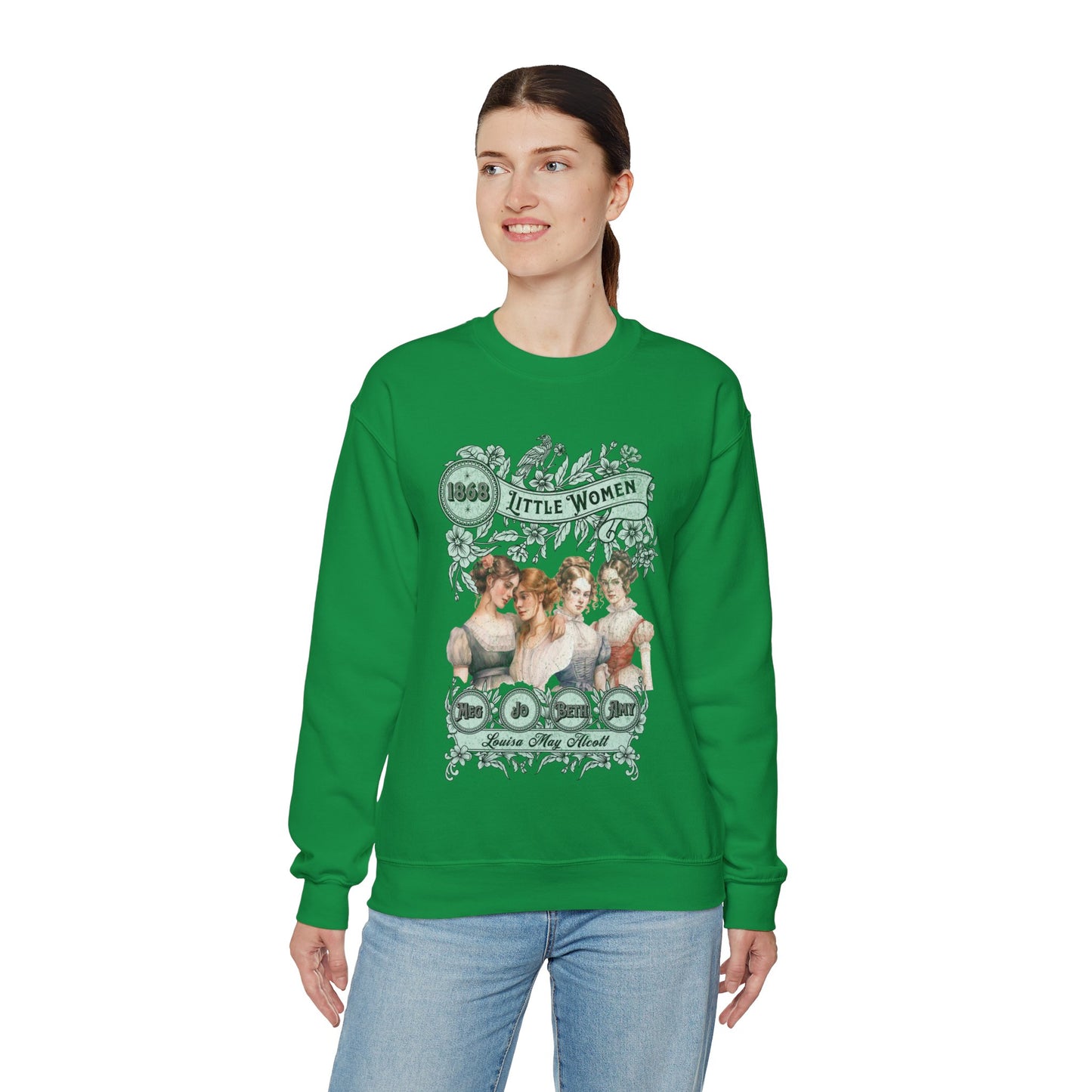 Little Women Sweatshirt, Louisa May Alcott Historical Romance Sweater, Bookish Literary Fan Art Gift, Gift for Her, Bookclub Crewneck Shirt Sweatshirt Printify