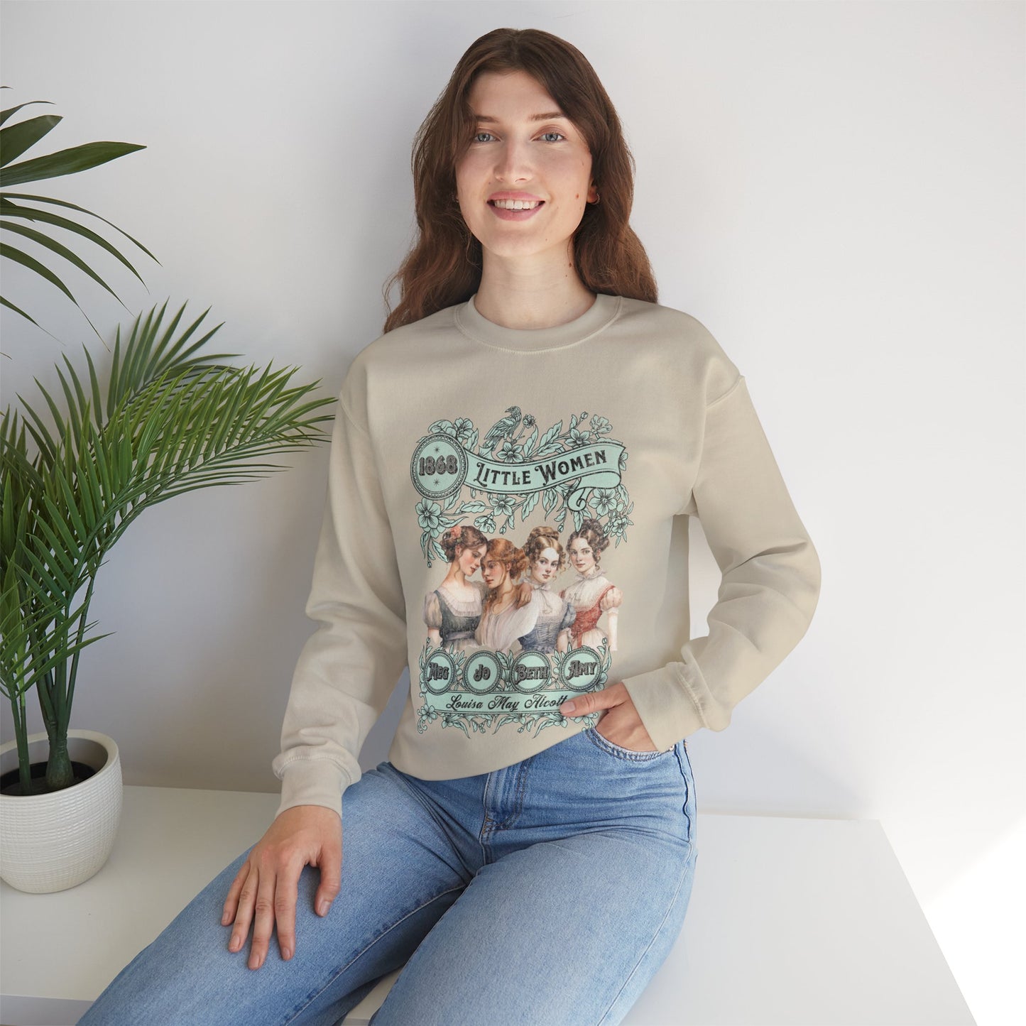 Little Women Sweatshirt, Louisa May Alcott Historical Romance Sweater, Bookish Literary Fan Art Gift, Gift for Her, Bookclub Crewneck Shirt Sweatshirt Printify