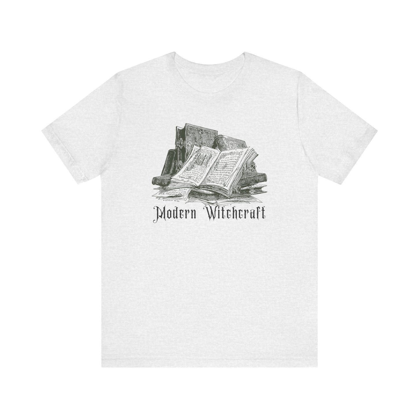 Halloween Vintage Witches Spell Books TShirt, Spooky Season Tee, Trick or Treating Shirt, Halloween Party T-Shirt, Modern Witchcraft T Shirt T-Shirt Printify Ash XS