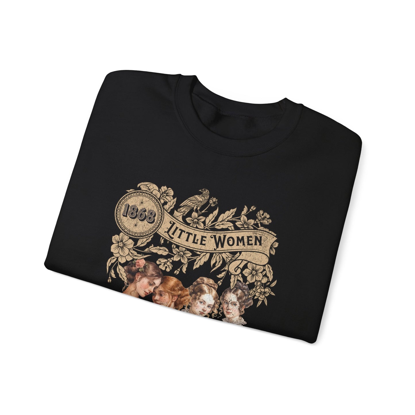 Little Women Sweatshirt, Louisa May Alcott Historical Romance Sweater, Bookish Literary Fan Art Gift, Gift for Her, Bookclub Crewneck Shirt Sweatshirt Printify