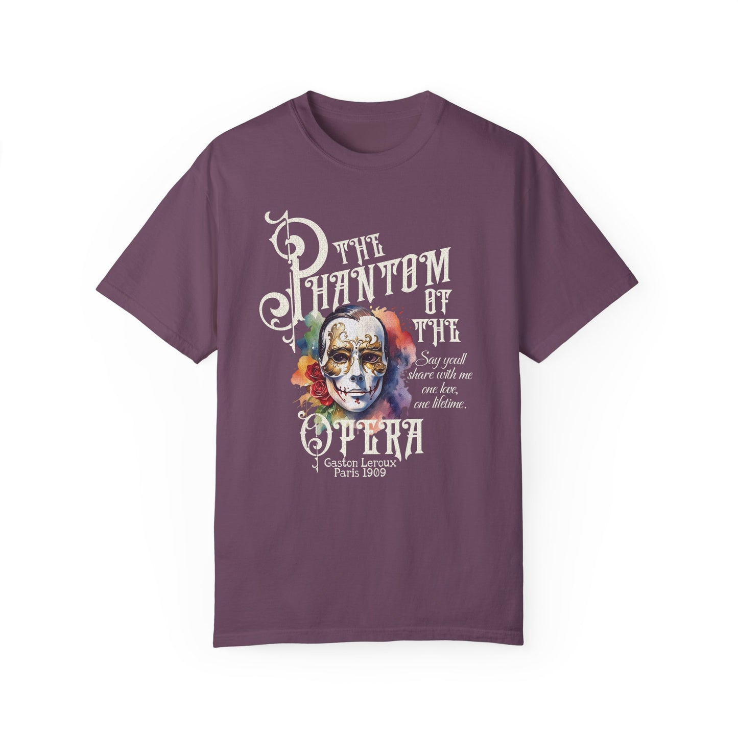 The Phantom Of The Opera Tshirt Broadway Musical Lover Broadway Theatre Lover Gift For Birthday Christmas Retro 80's Paris Opera House Shirt T-Shirt Printify Berry S
