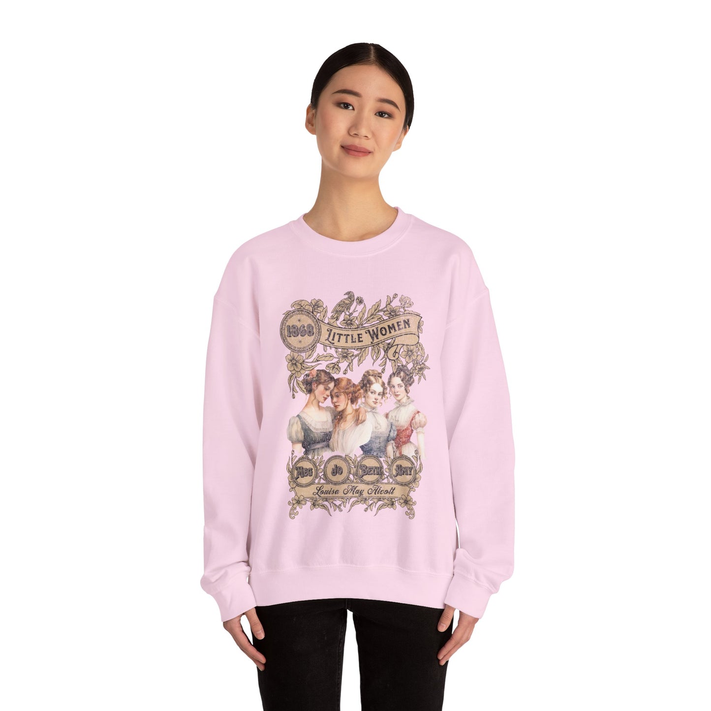 Little Women Sweatshirt, Louisa May Alcott Historical Romance Sweater, Bookish Literary Fan Art Gift, Gift for Her, Bookclub Crewneck Shirt Sweatshirt Printify