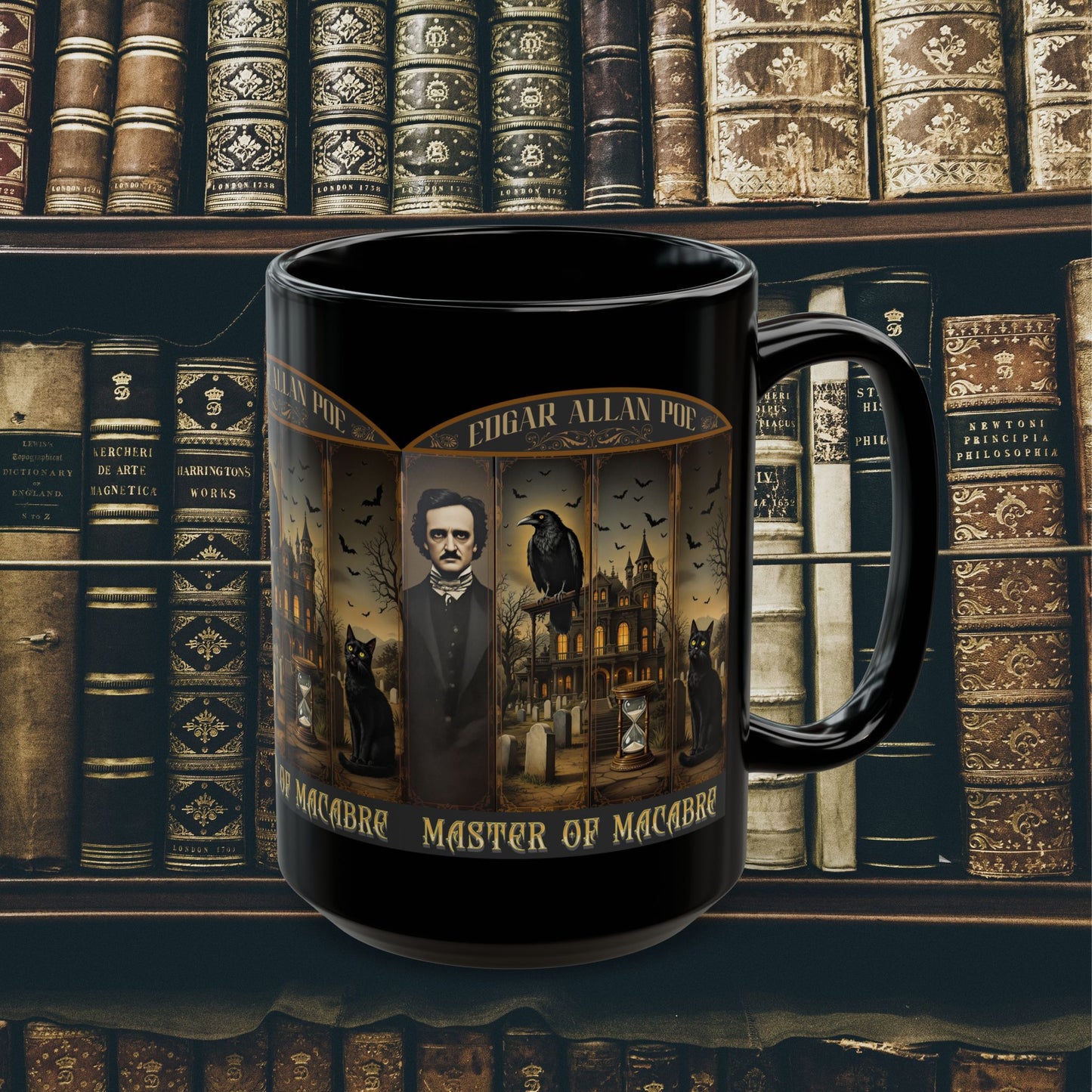 Edgar Allan Poe Mug Gothic Literary Gift For Book Lover Dark Academia Macabre Fall Coffee Cup Halloween Poetember Party Gift For Bookclub Mug Printify