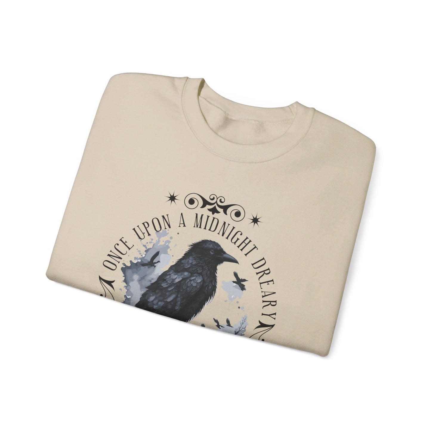 Edgar Allan Poe, The Raven Sweatshirt, Poet, Poetry Lover Sweater, Book Lover, Haunting Gothic Gift, Light, Dark Academia, Horror Movie Top Sweatshirt Printify