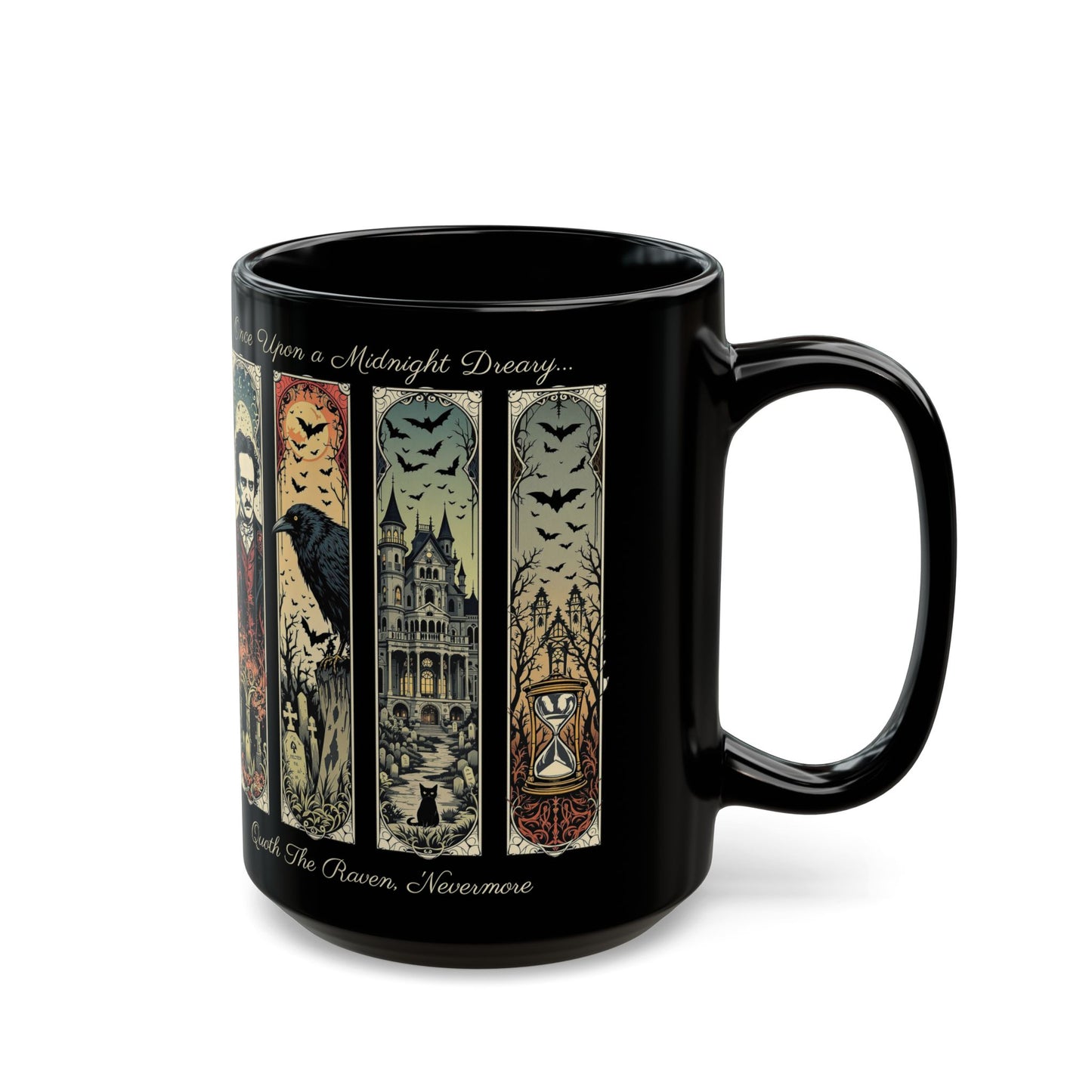 Edgar Allan Poe Mug Gothic Literary Gift For Book Lover Dark Academia Macabre Fall Coffee Cup Halloween Poetember Party Gift For Bookclub Mug Printify