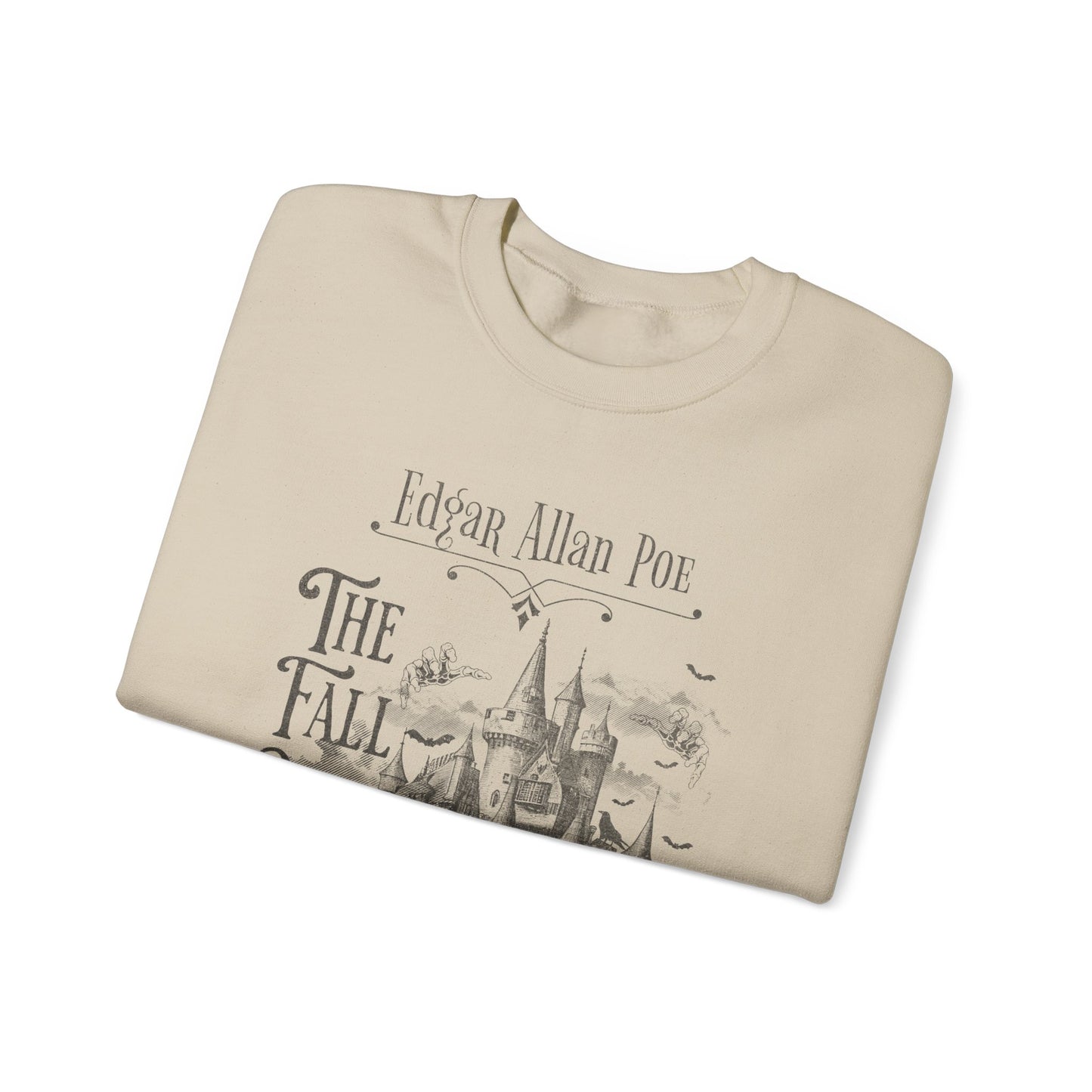 Edgar Allan Poe Sweatshirt Fall Of The House Of Usher Dark Academia Book Lover Gift Haunting Poetry Gothic Horror Merch Gift For Teacher Sweatshirt Printify