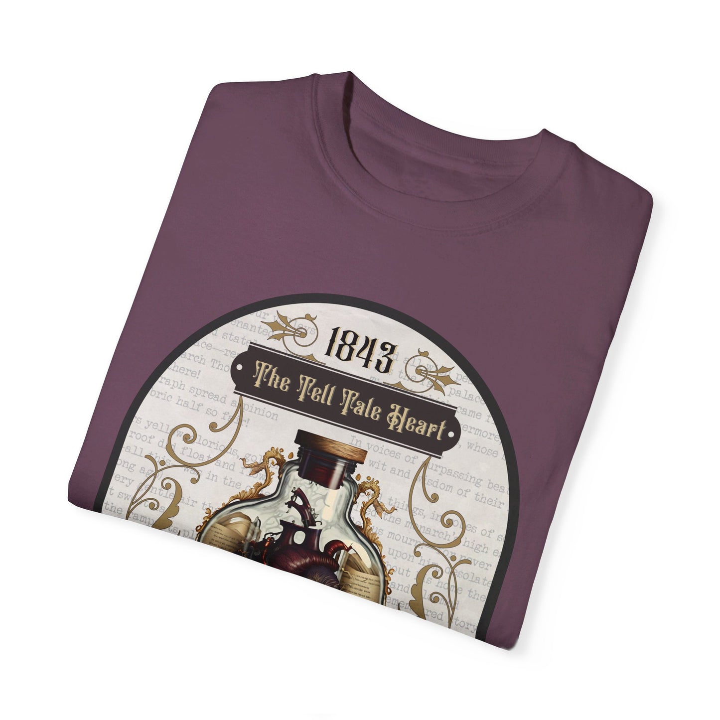 Edgar Allan Poe Shirt, The Tell Tale Heart Tee, Book, Reading Lover Shirt, Halloween, Gothic, Light Academia Gifts, Comfort Colours TShirt T-Shirt Printify
