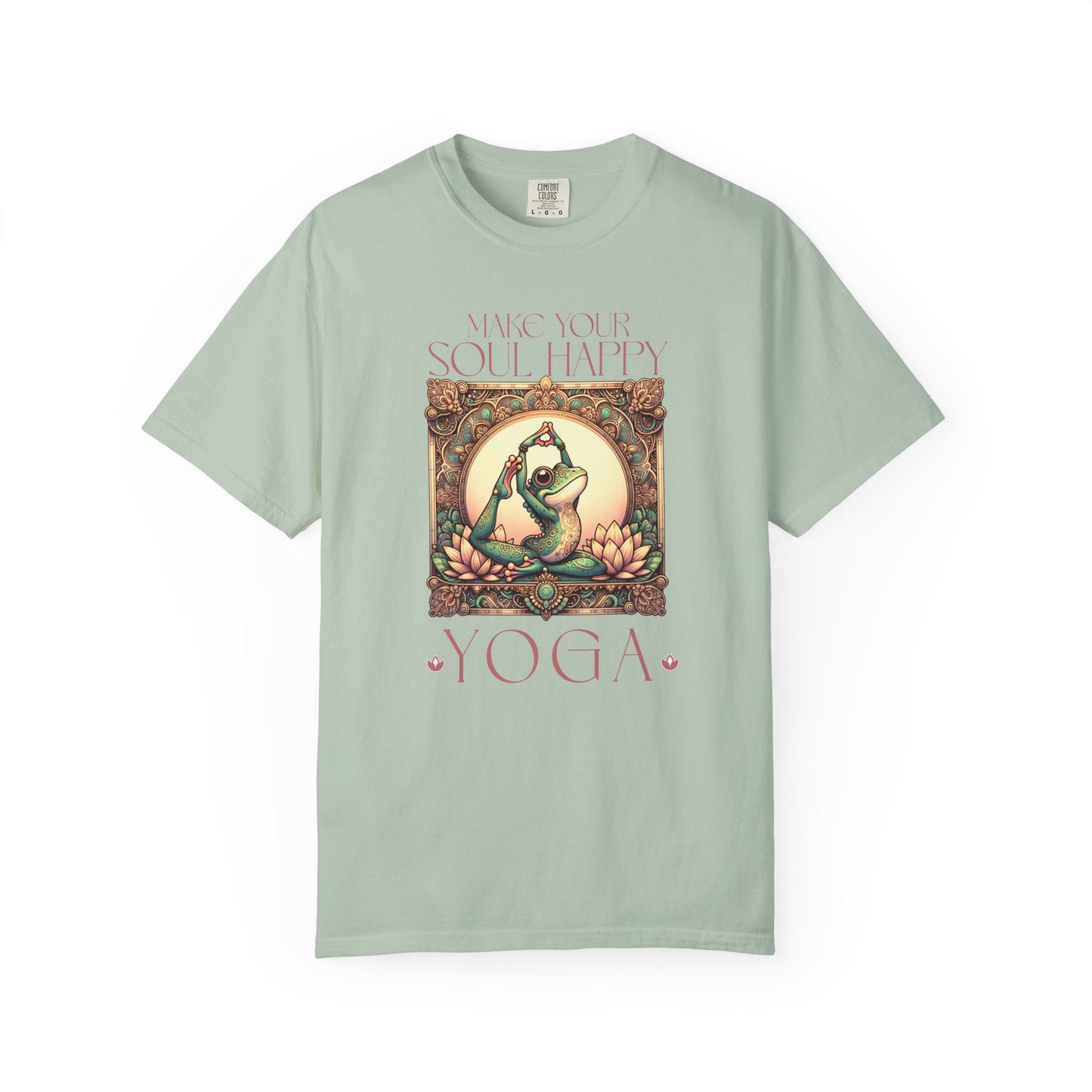 Yoga Frog Make Your Soul Happy Unisex T-Shirt, Casual Wear, Highlander Fan Gift, T-Shirt Printify Bay S