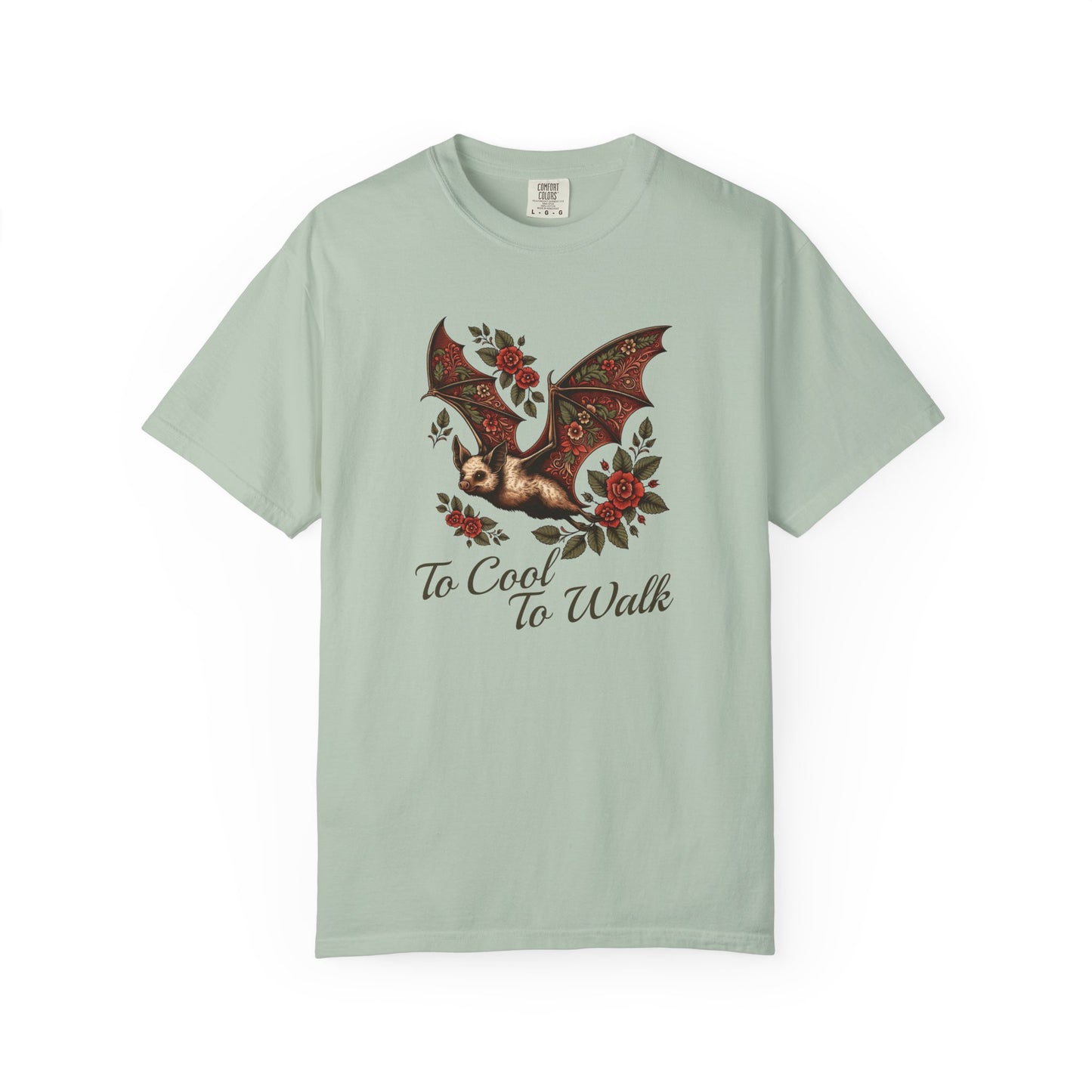 Bat Retro Goth TShirt Vintage Grunge Style Bat Shirt For Halloween Party Spooky Vibes Witchy Dark Academia Comfort Colors Oversized Shirt T-Shirt Printify Bay S