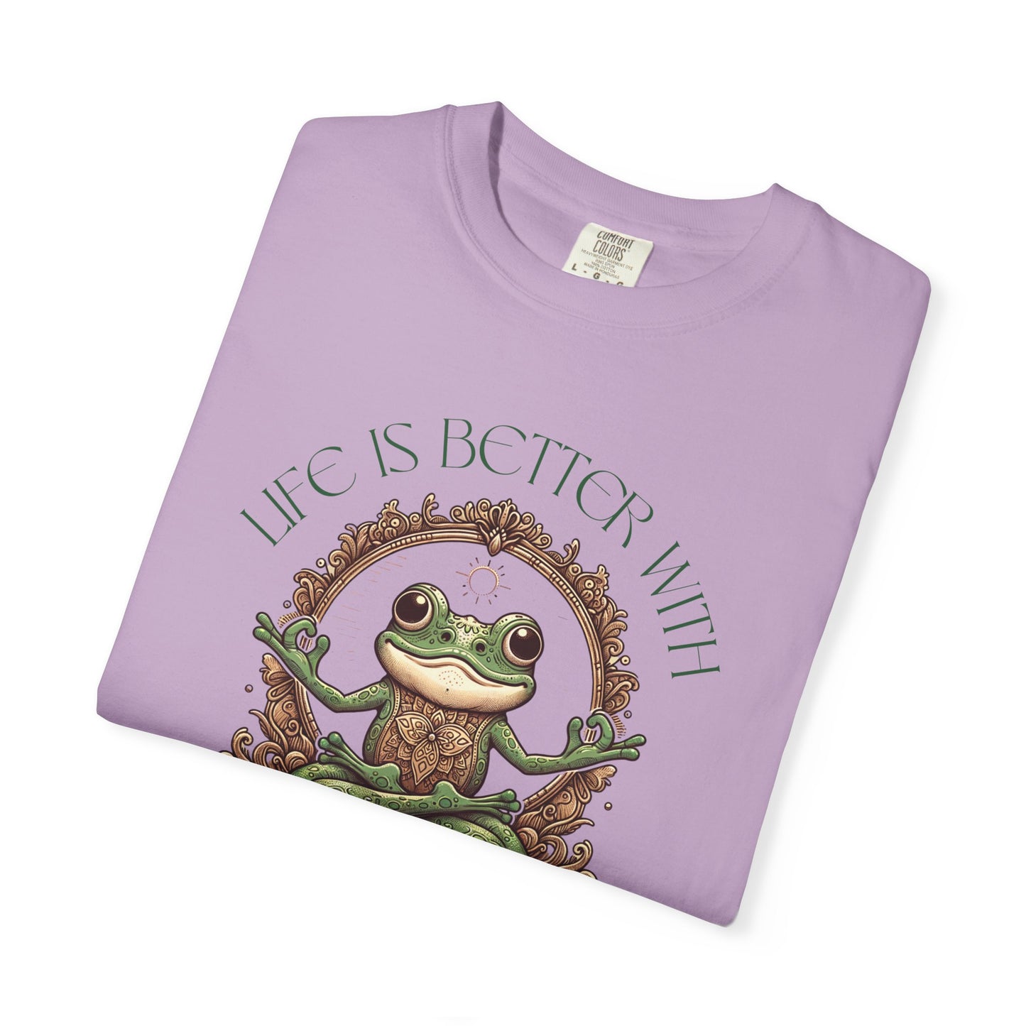 Green Yoga Frog Life Is Better With Yoga Unisex T-Shirt, Casual Wear, Highlander Fan Gift,