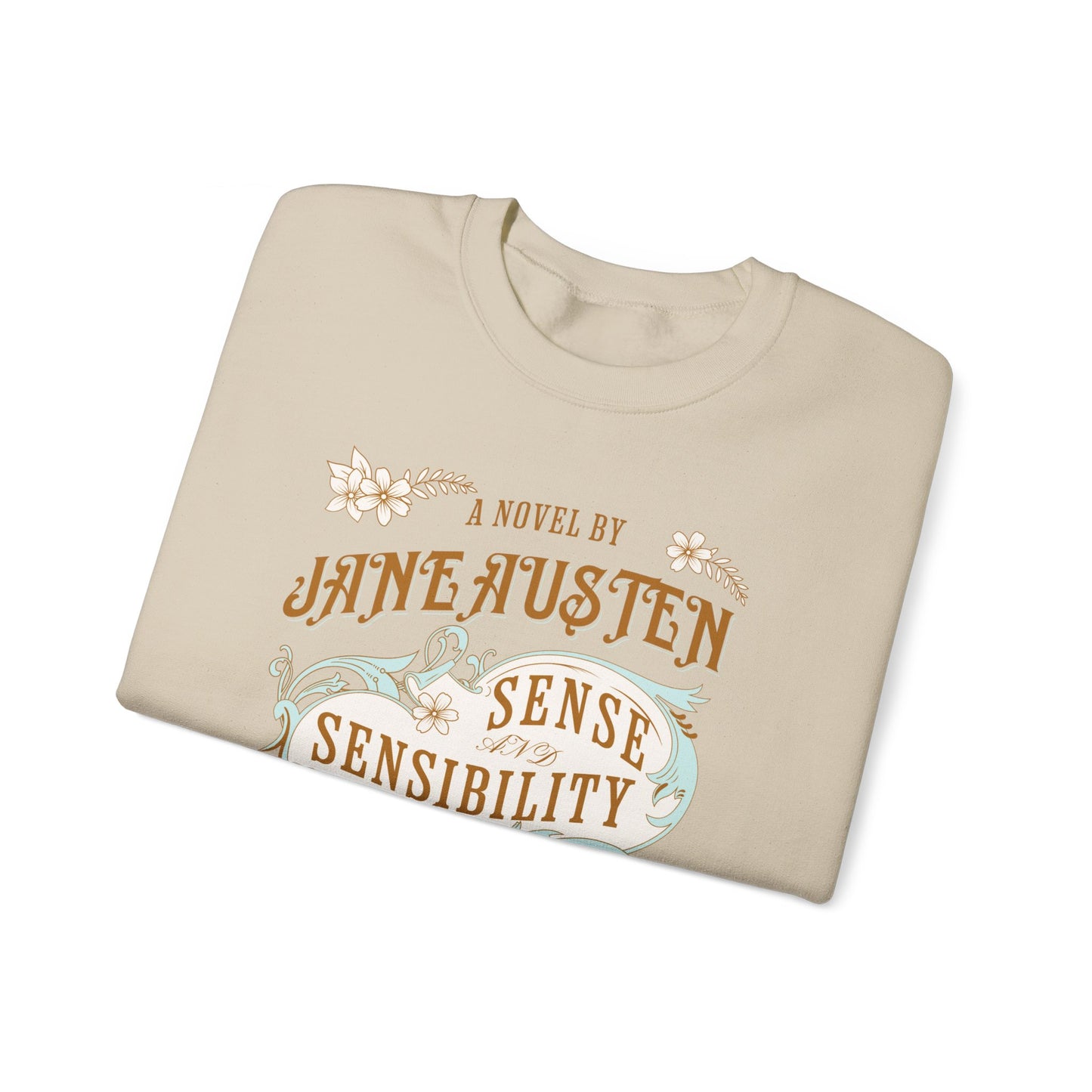Jane Austen Sweatshirt, Sense & Sensibility Historical Romance Sweater, Bookish Literary Jane Austen Fan Art Gift, Gift for Her, Readers, Sweatshirt Printify
