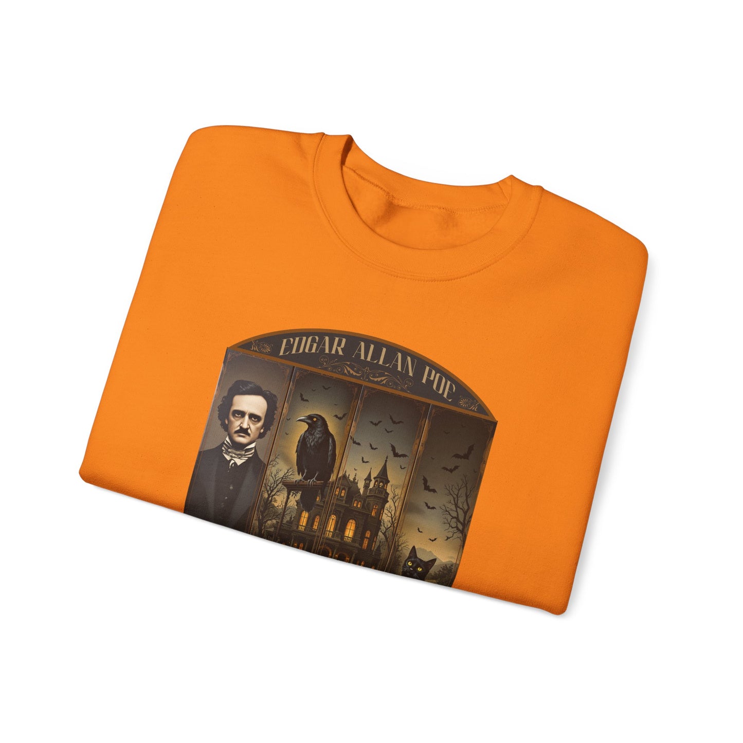 Edgar Allan Poe Sweatshirt The Raven Nevermore Gothic Horror Sweater Dark Academia Macabre Halloween Gift for Book Lovers Birthday Christmas