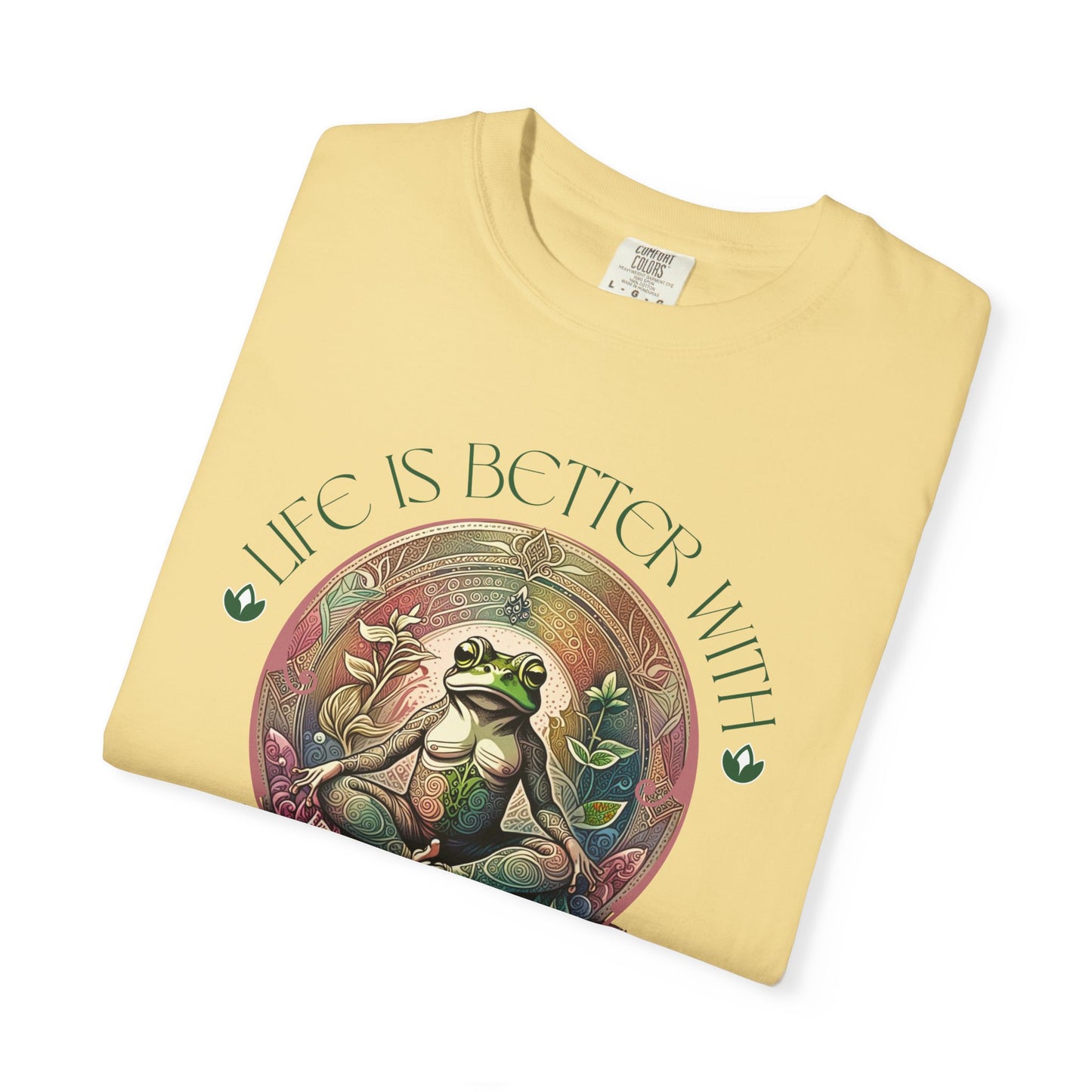 Green Yoga Frog Life Is Better With Yoga Unisex T-Shirt, Casual Wear, Highlander Fan Gift,