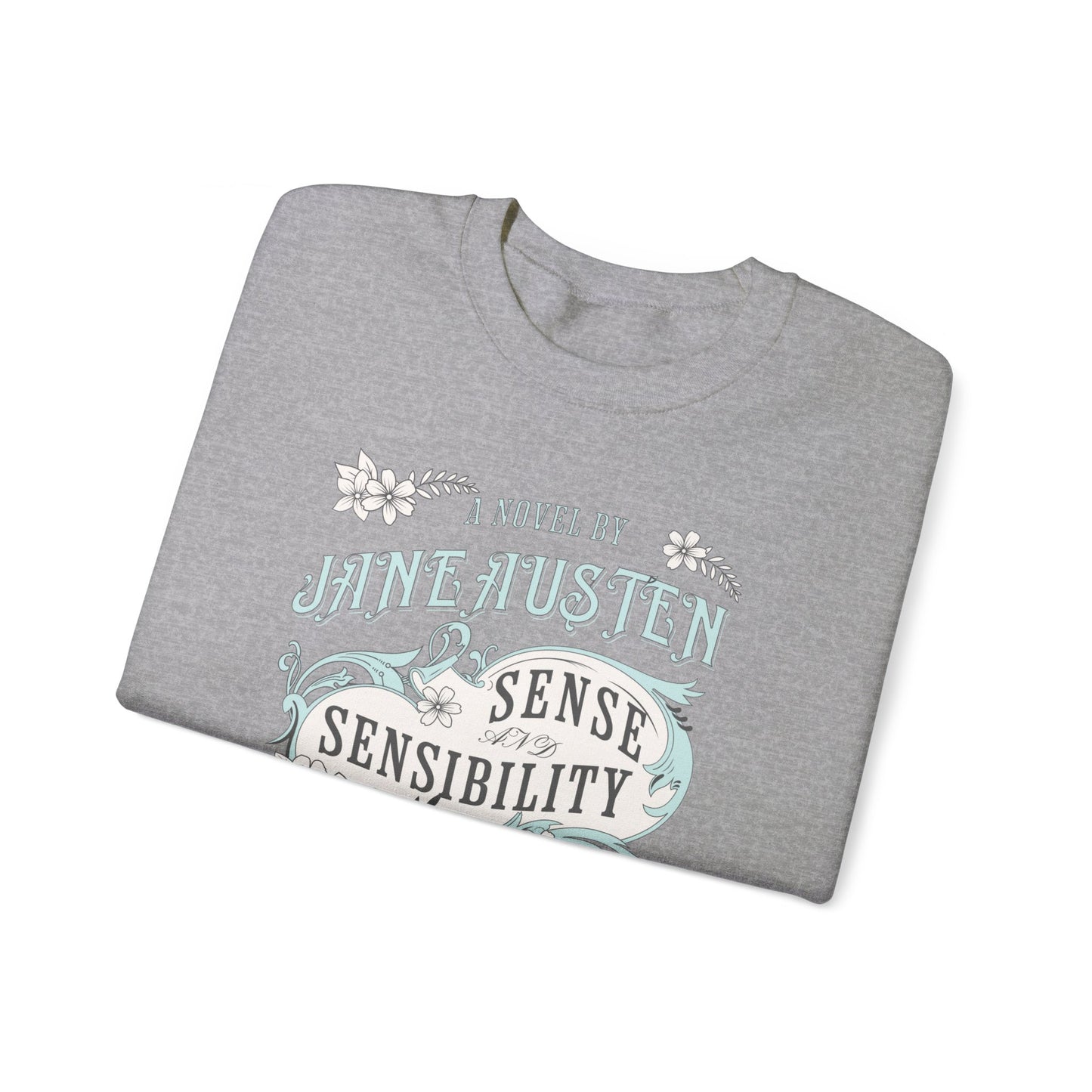 Jane Austen Sweatshirt, Sense & Sensibility Historical Romance Sweater, Bookish Literary Jane Austen Fan Art Gift, Gift for Her, Readers, Sweatshirt Printify