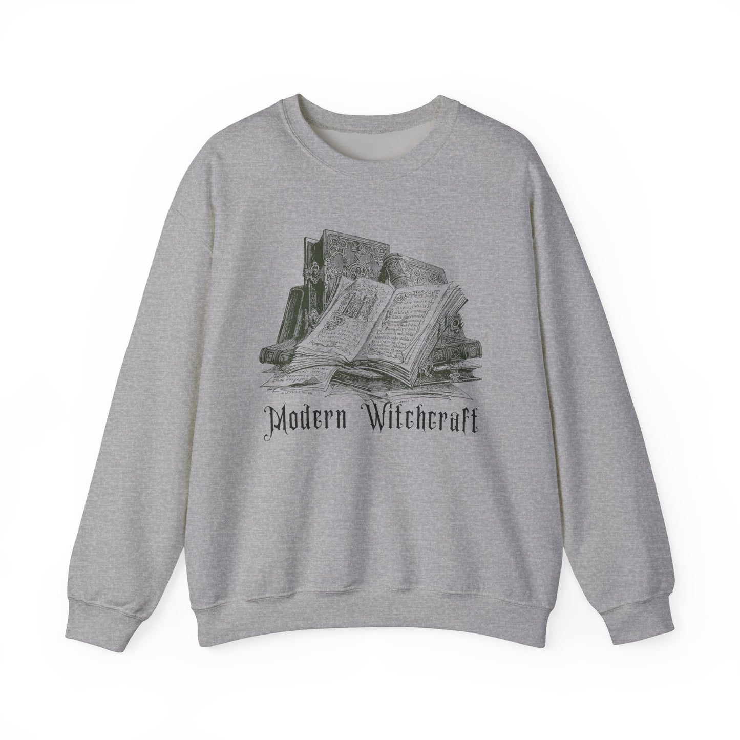 Halloween Vintage Witches Spell Books Sweatshirt, Spooky Season Sweater, Trick or Treating Shirt, Halloween Goth, Dark Academia Sweatshirt Sweatshirt Printify S Sport Grey