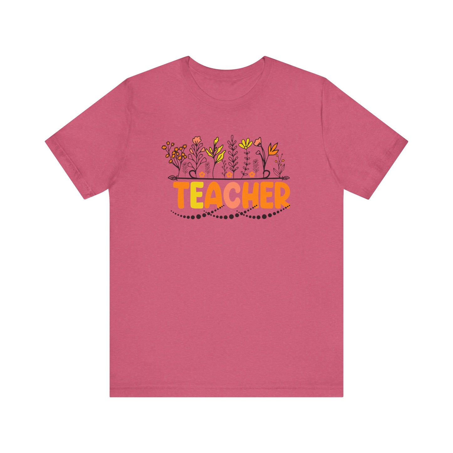 Cute Teacher TShirt Gift, Education Tee, Elementary School Teacher Appreciation, Funny Back To School Shirt, Teacher T-Shirt, Teacher Tee T-Shirt Printify Heather Raspberry XS