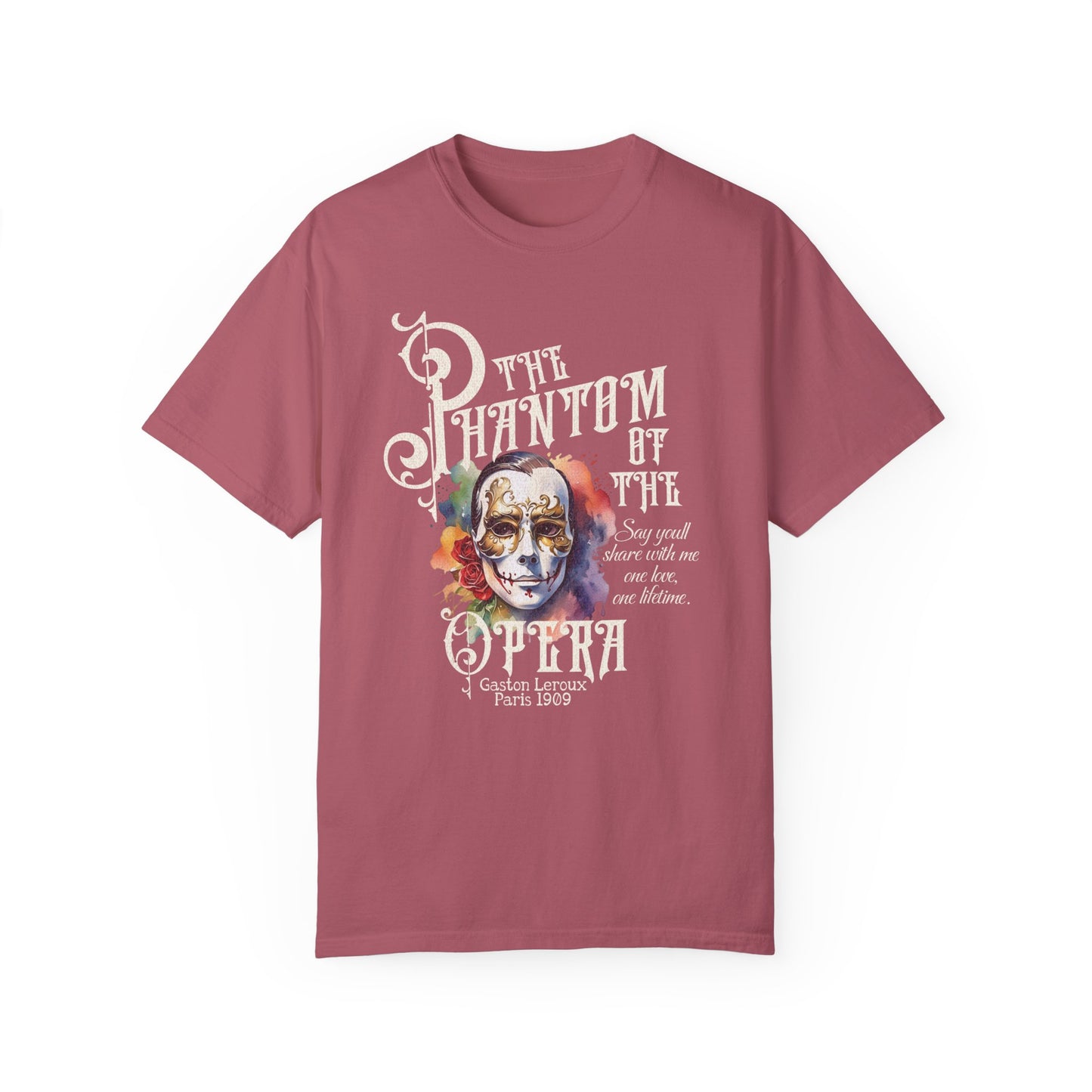 The Phantom Of The Opera Tshirt Broadway Musical Lover Broadway Theatre Lover Gift For Birthday Christmas Retro 80's Paris Opera House Shirt T-Shirt Printify Crimson S