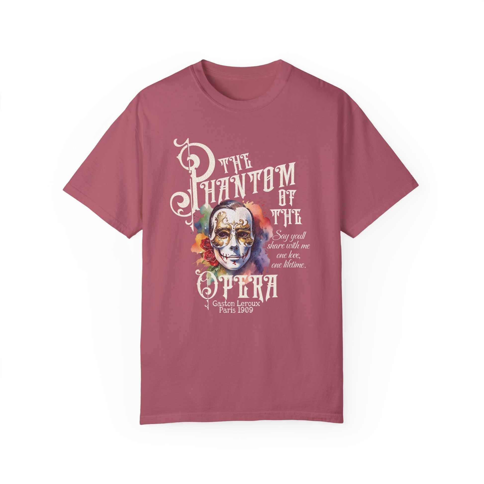 The Phantom Of The Opera Tshirt Broadway Musical Lover Broadway Theatre Lover Gift For Birthday Christmas Retro 80's Paris Opera House Shirt T-Shirt Printify Crimson S